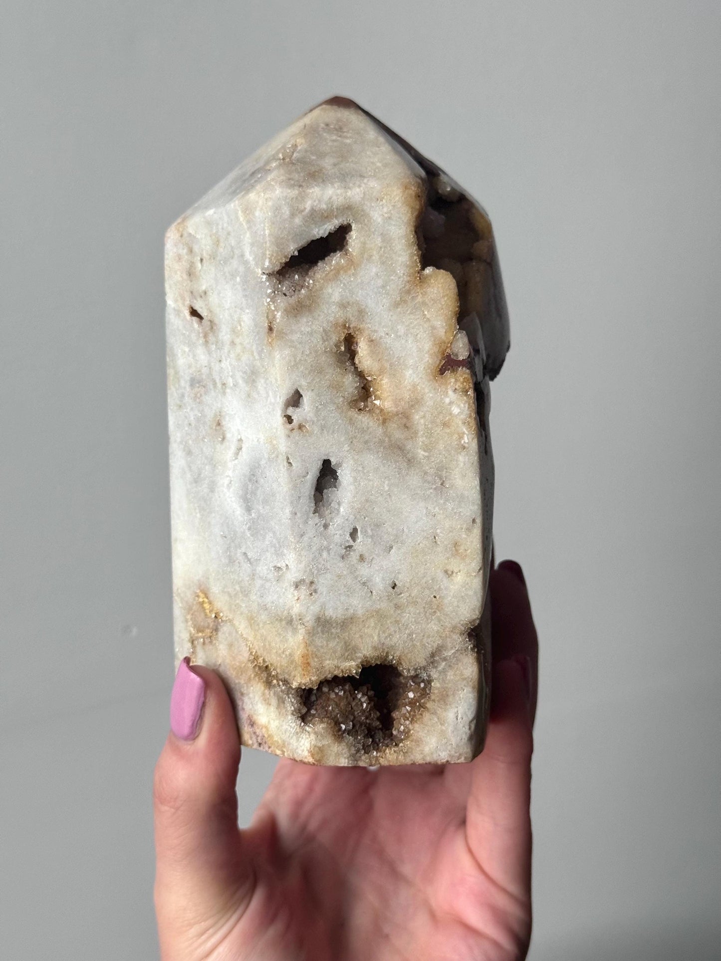 1.4KG Beautiful Druzy Pink Amethyst Tower Directly Sourced from Brazil | Large Pink Amethyst Tower