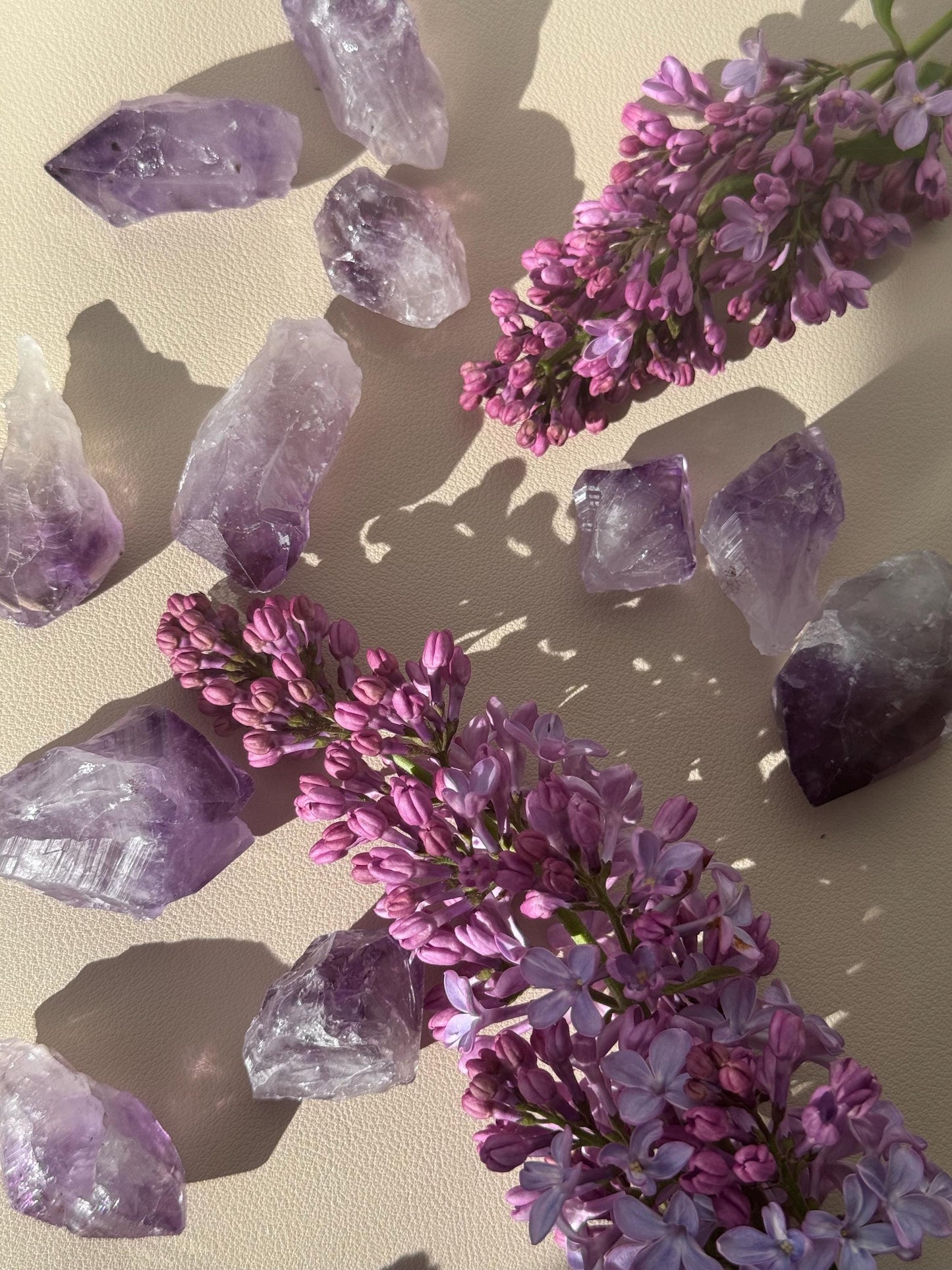 Beautiful Raw Amethyst Points from Brazil | Unpolished Amethyst Chunks
