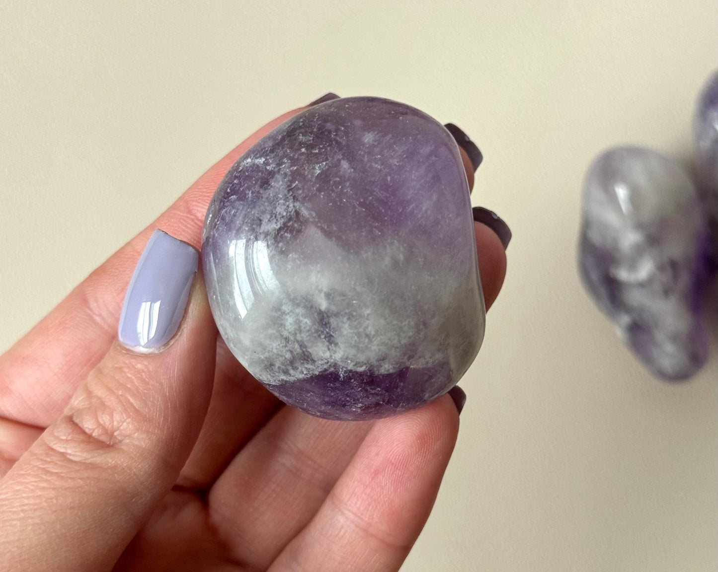Large Brazilian Amethyst Tumbled Stones | One Amethyst Tumble from Brazil