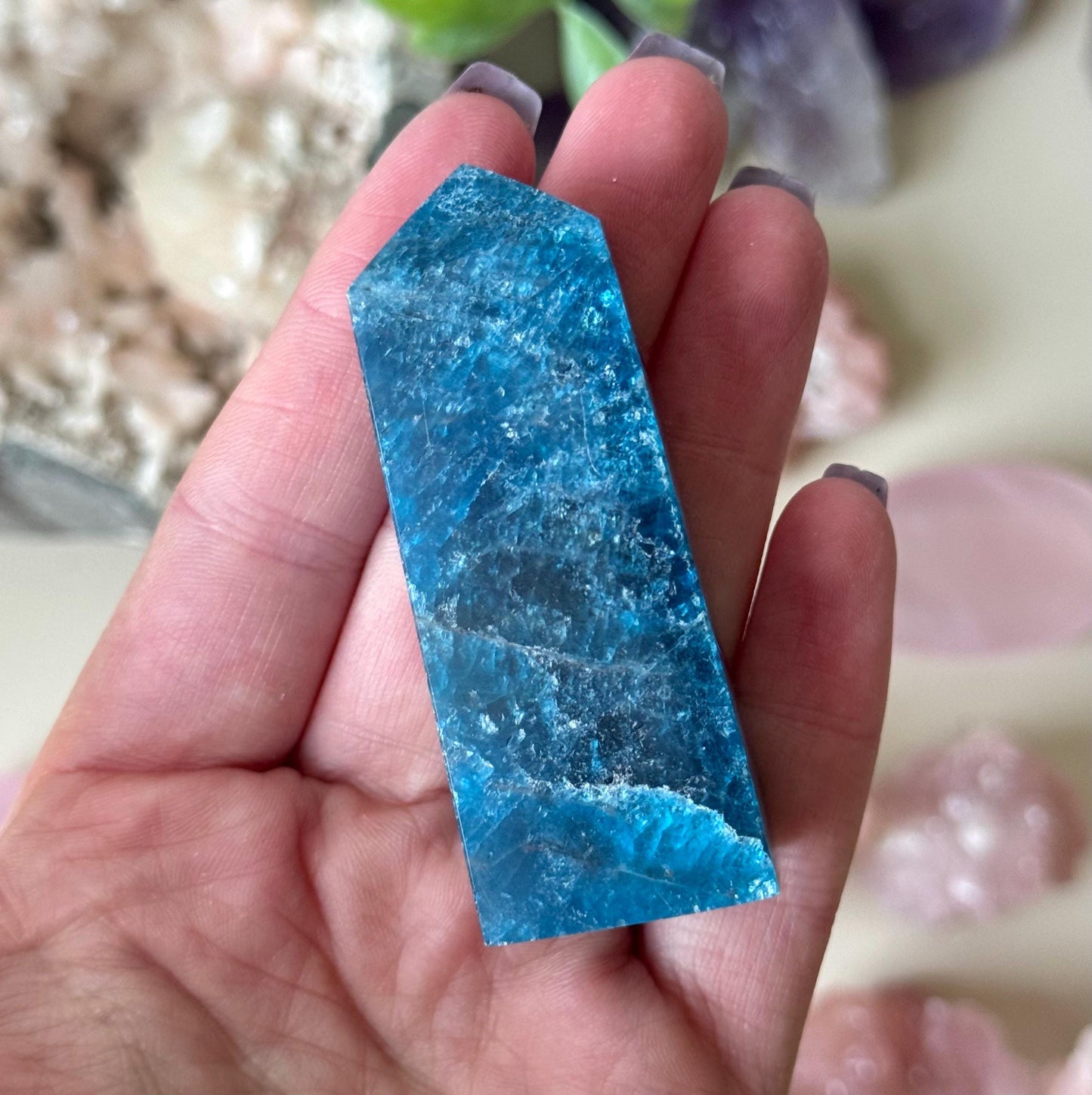 Beautiful Blue Apatite Tower | Blue Apatite Generator