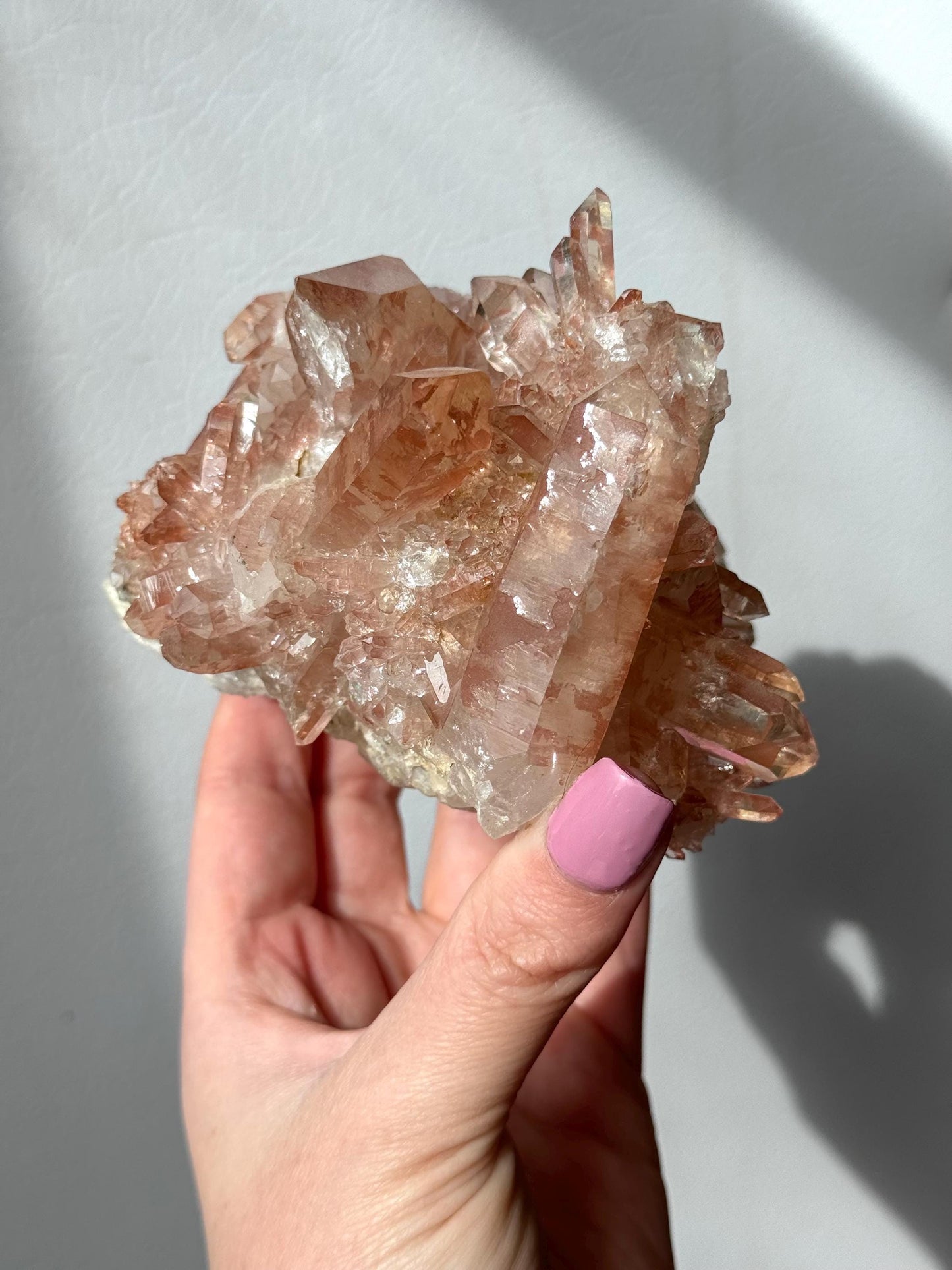 Beautiful AAA Pink Lithium Lemurian Quartz Cluster from Brazil | High Quality Lithium Quartz Cluster