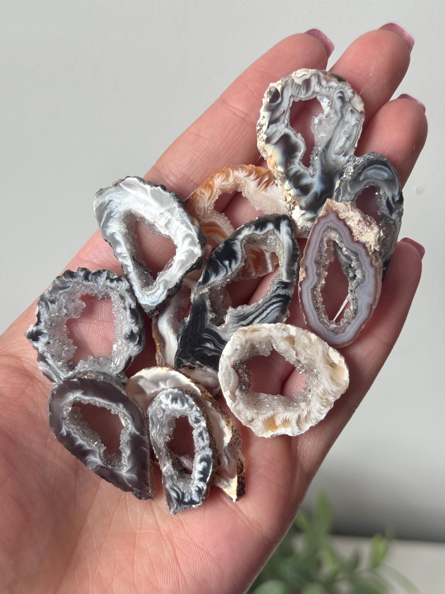 Gorgeous Druzy Oco Agate Mini Portals from Mexico | Intuitively Chosen Oco Agate Geodes