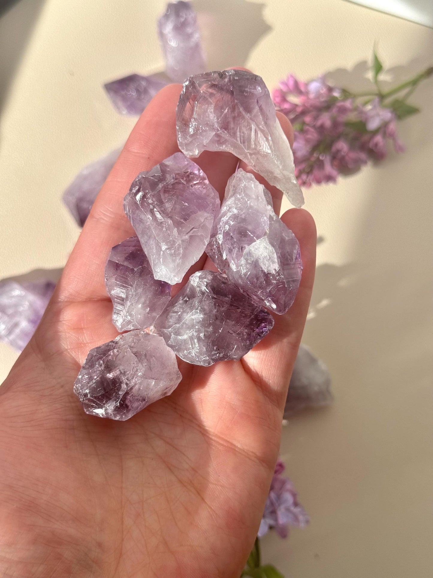 Beautiful Raw Amethyst Points from Brazil | Unpolished Amethyst Chunks