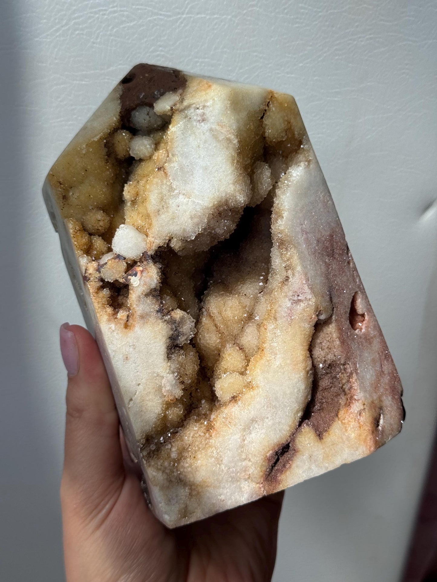 1.4KG Beautiful Druzy Pink Amethyst Tower Directly Sourced from Brazil | Large Pink Amethyst Tower