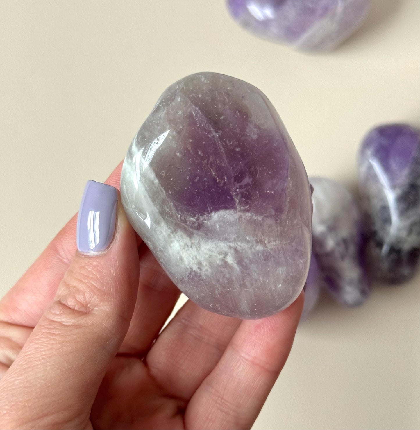 Large Brazilian Amethyst Tumbled Stones | One Amethyst Tumble from Brazil