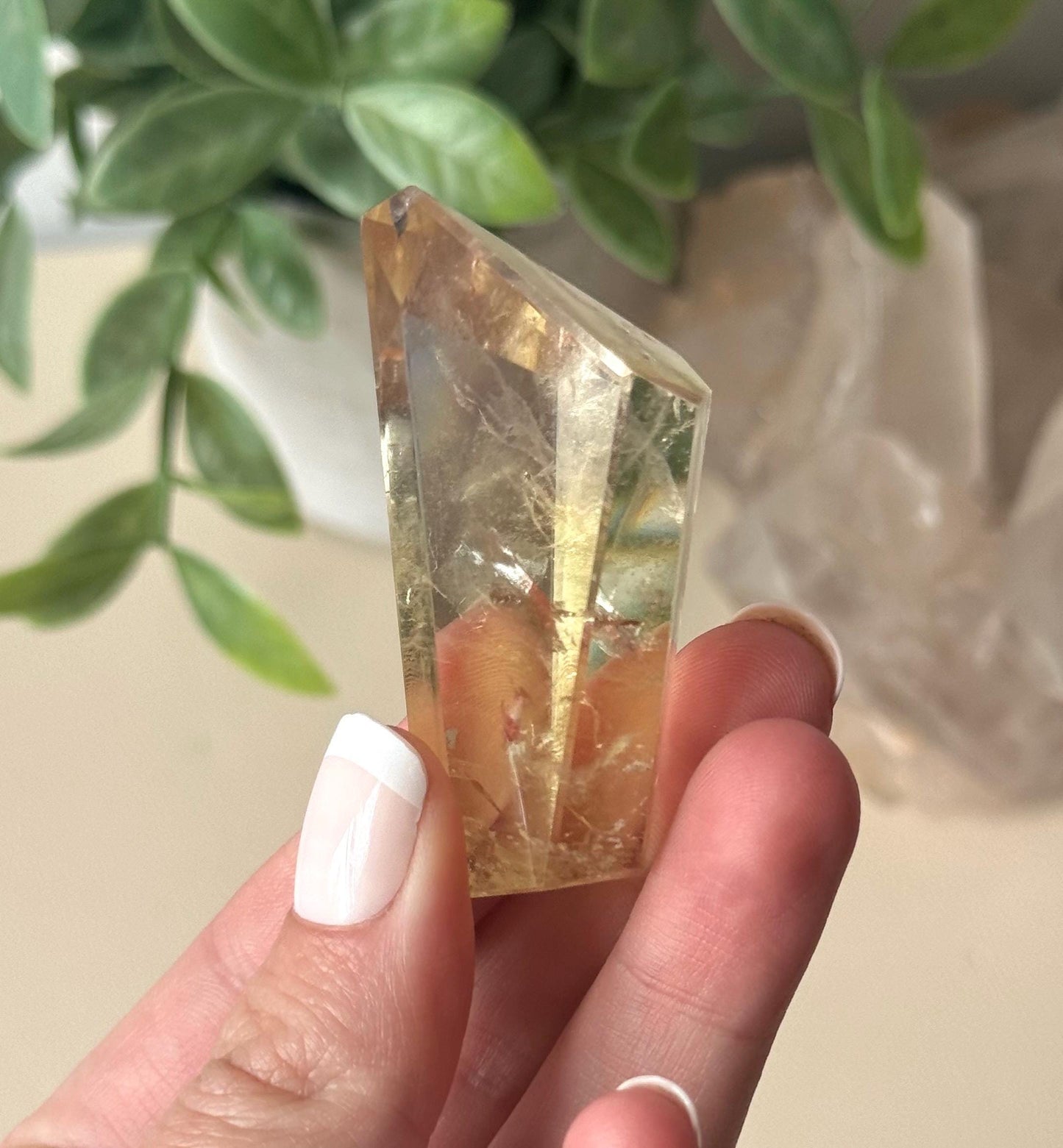 Beautiful Citrine Freeform with Rainbow | Rainbow Citrine Polished