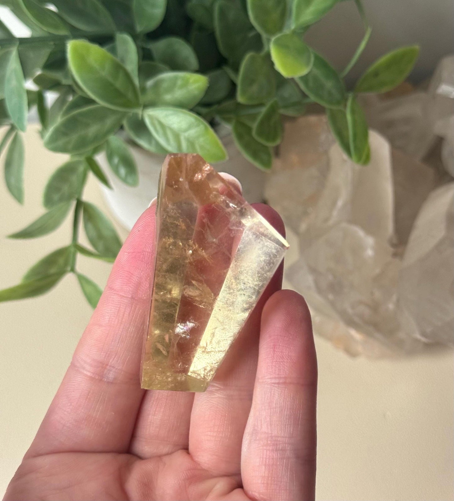 Beautiful Citrine Freeform with Rainbow | Rainbow Citrine Polished
