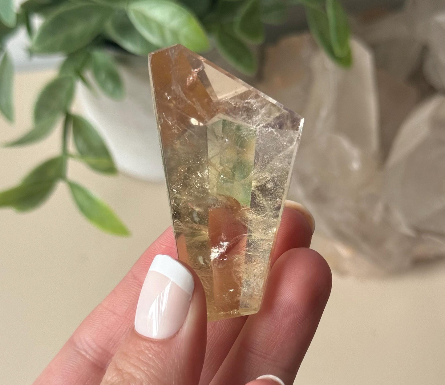 Beautiful Citrine Freeform with Rainbow | Rainbow Citrine Polished