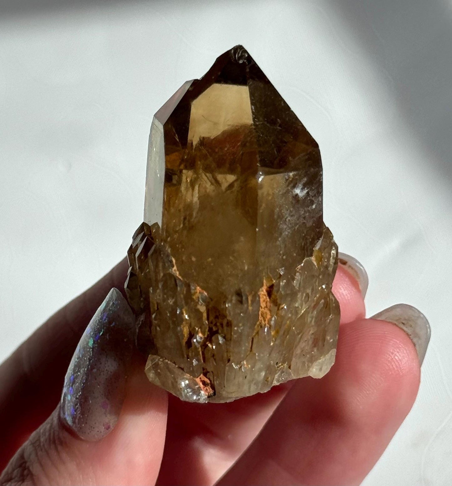 Beautiful Kundalini Citrine Point | Elestial Citrine Point from Congo