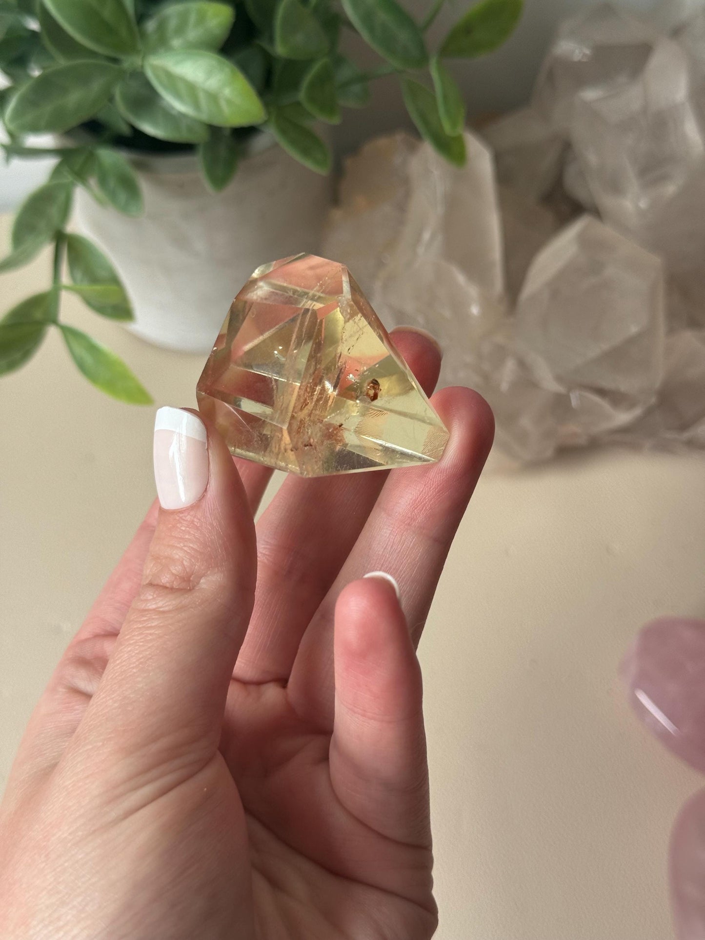 Beautiful Citrine Freeform with Rainbow | Rainbow Citrine Polished