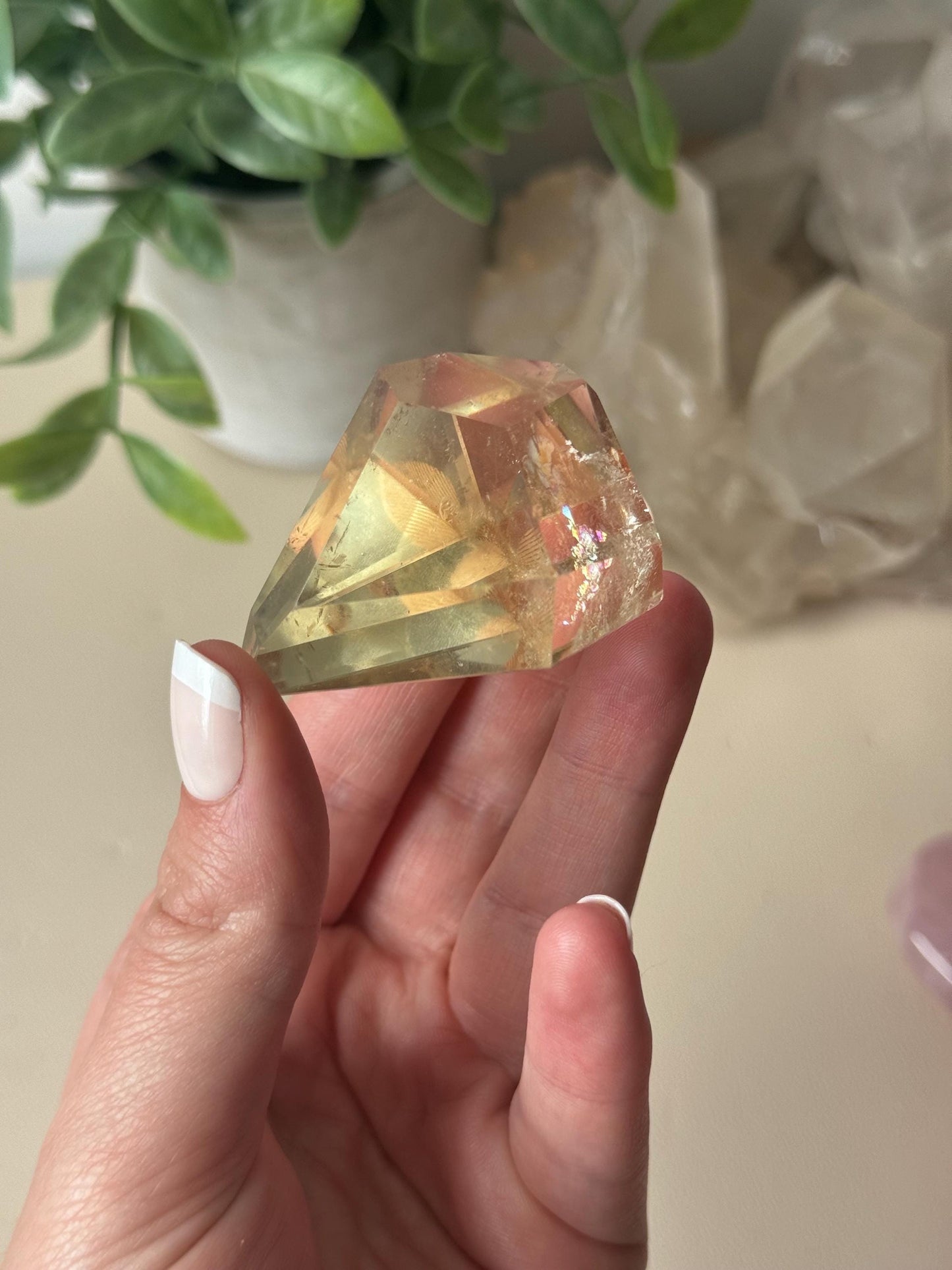 Beautiful Citrine Freeform with Rainbow | Rainbow Citrine Polished