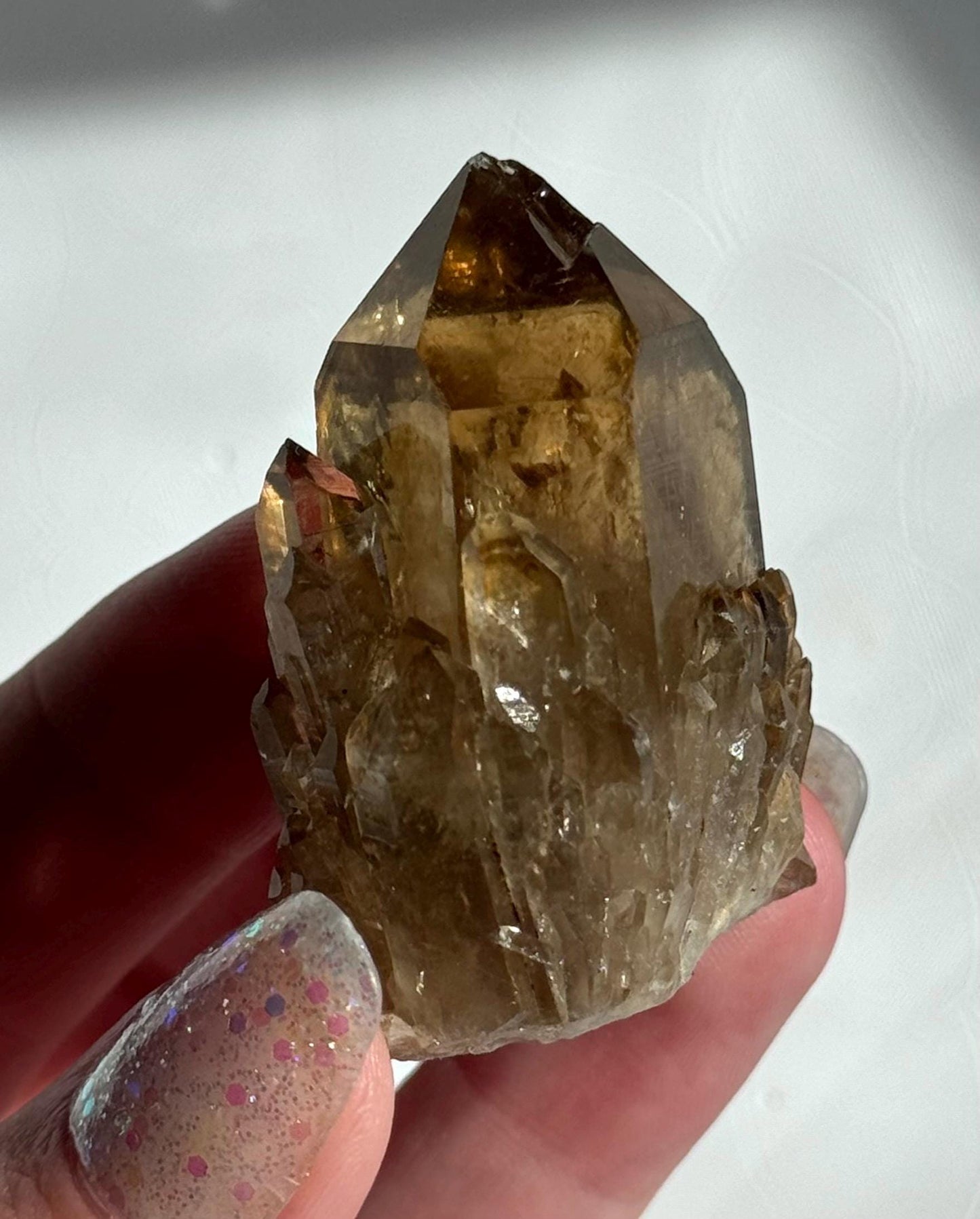 Beautiful Kundalini Citrine Point | Elestial Citrine Point from Congo
