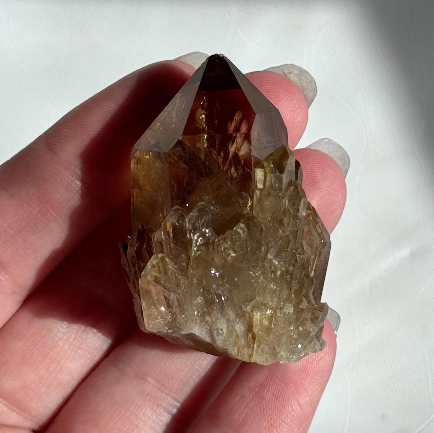 Beautiful Kundalini Citrine Point | Elestial Citrine Point from Congo