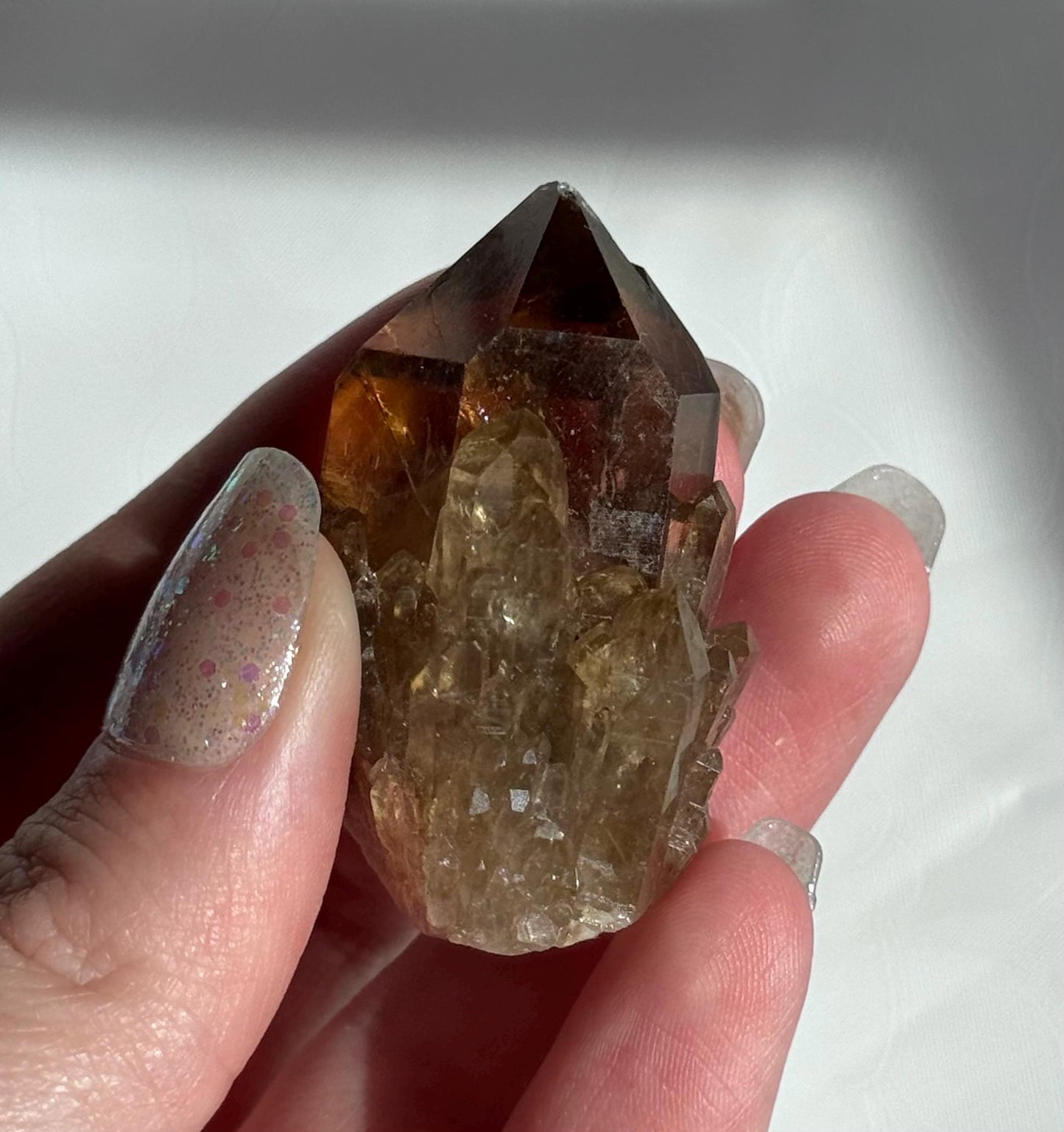Beautiful Kundalini Citrine Point | Elestial Citrine Point from Congo