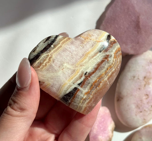 Beautiful Large Pink Aragonite Puffy Heart from Pakistan