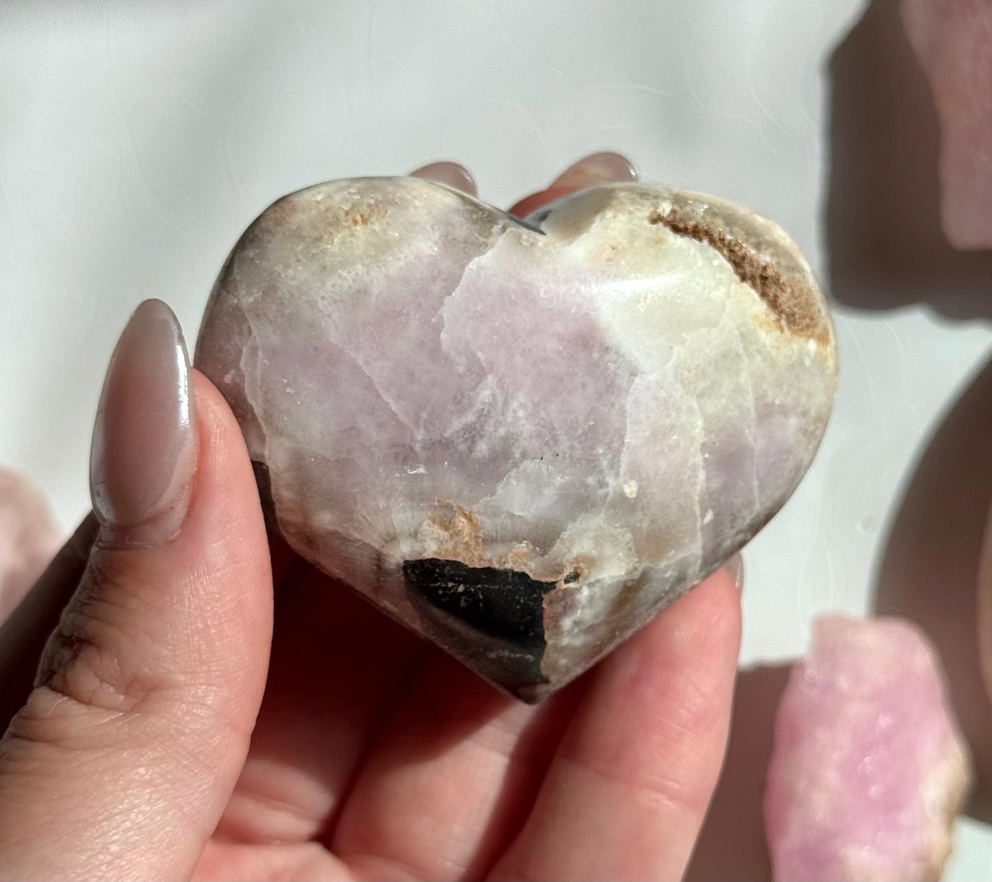 Beautiful Large Pink Aragonite Puffy Heart from Pakistan