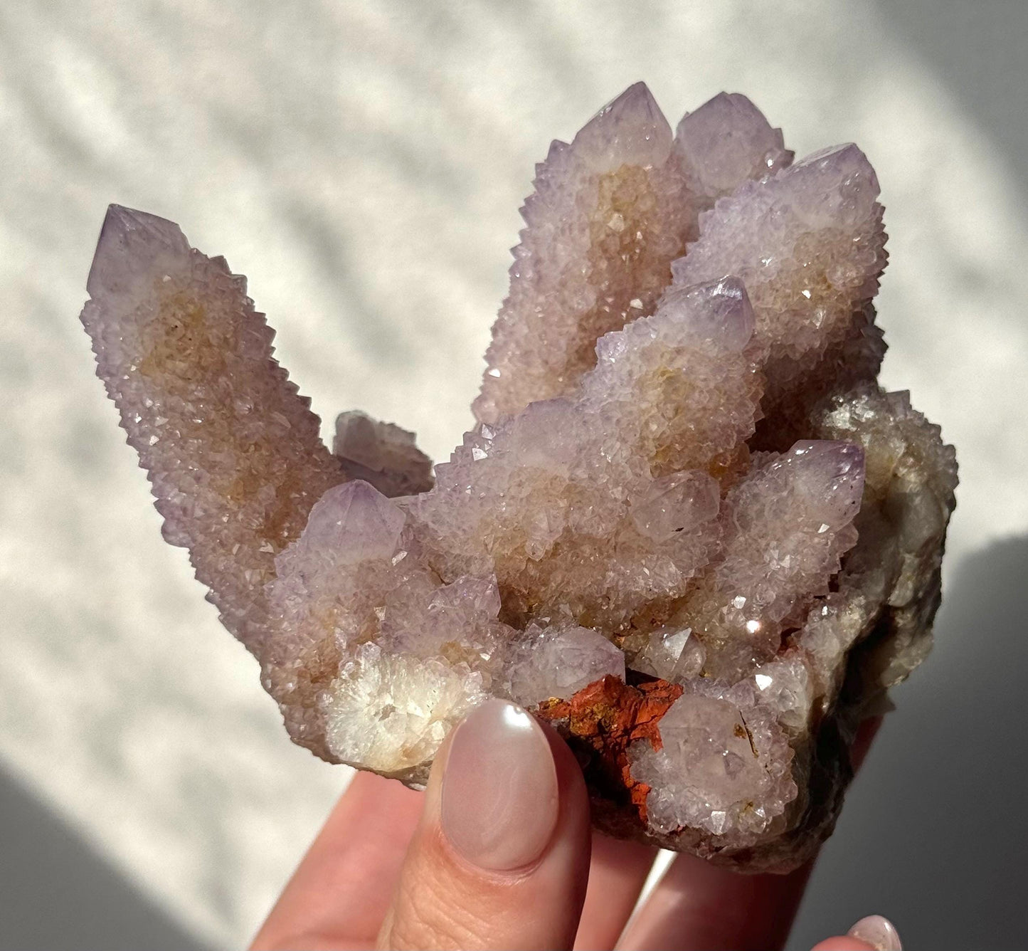 Beautiful Ametrine Spirit Quartz Cluster | Cactus Quartz Cluster with Hematite Inclusions