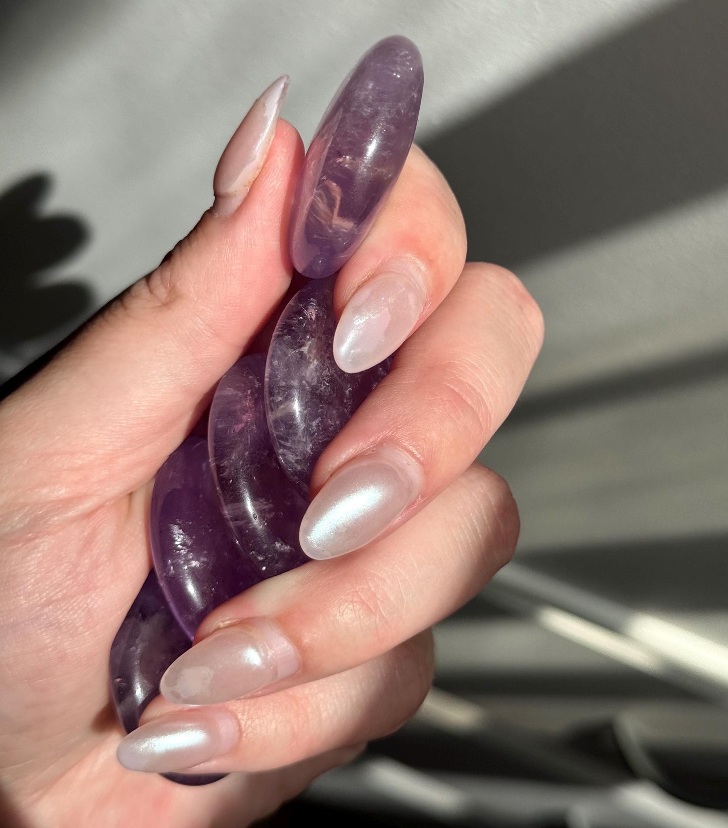 High Quality Amethyst Rounds | Amethyst Medallion Carvings Pocket Stone