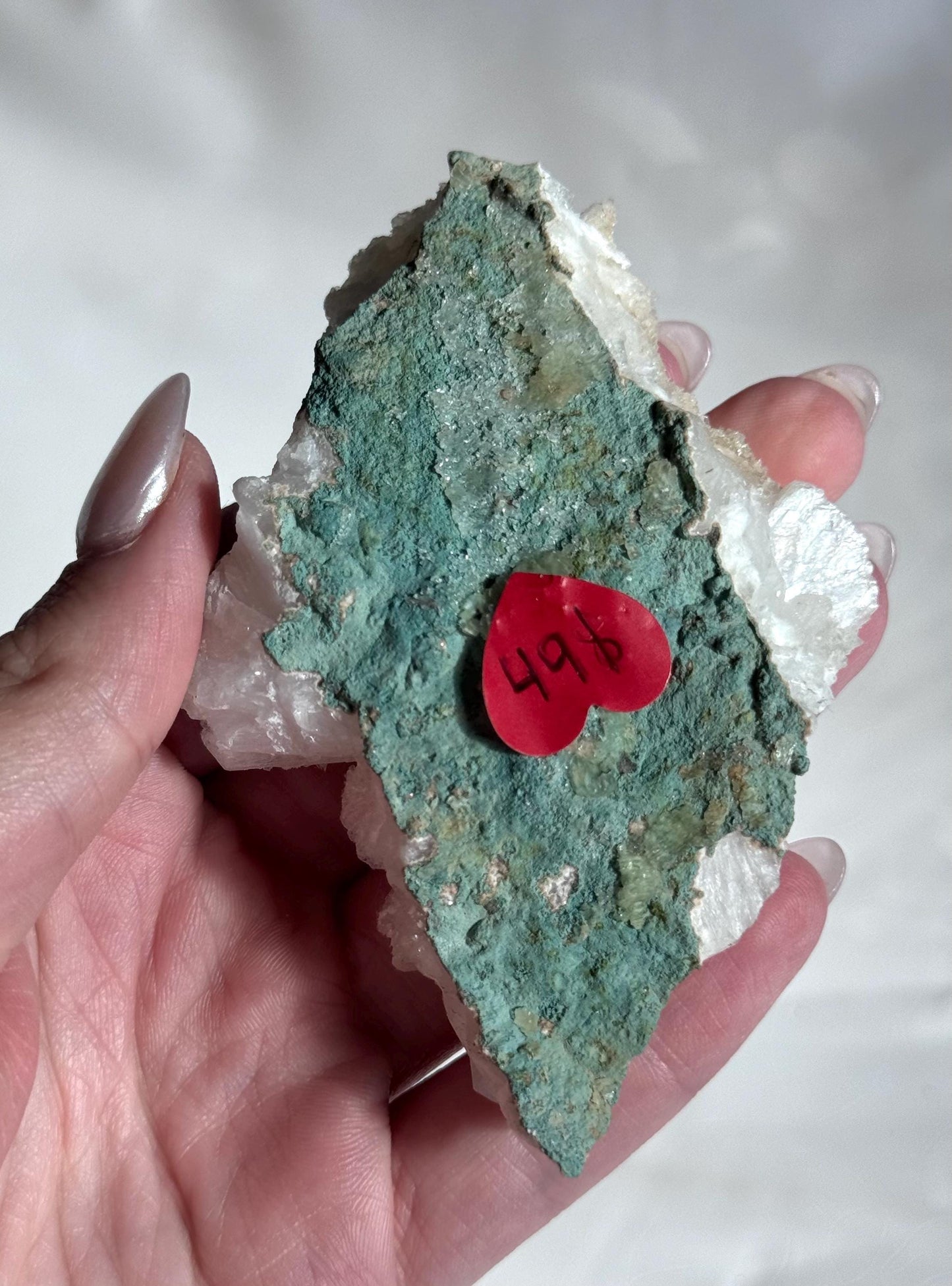 Beautiful White Stilbite with Druzy Apophyllite & Honey Calcite Specimen from India