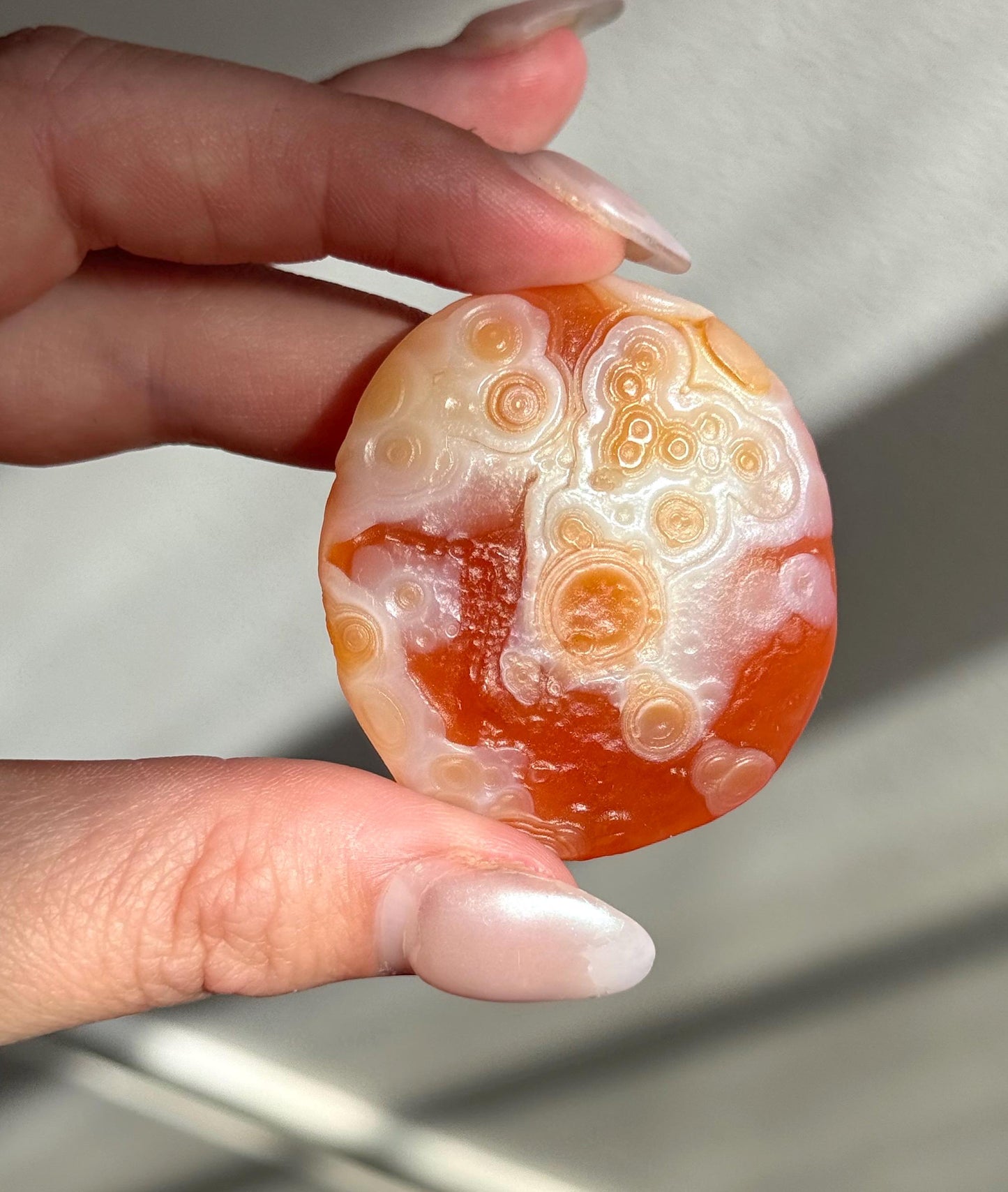 Beautiful Gobi Desert Agate Round Flat Stone | Gobi Agate Nodule