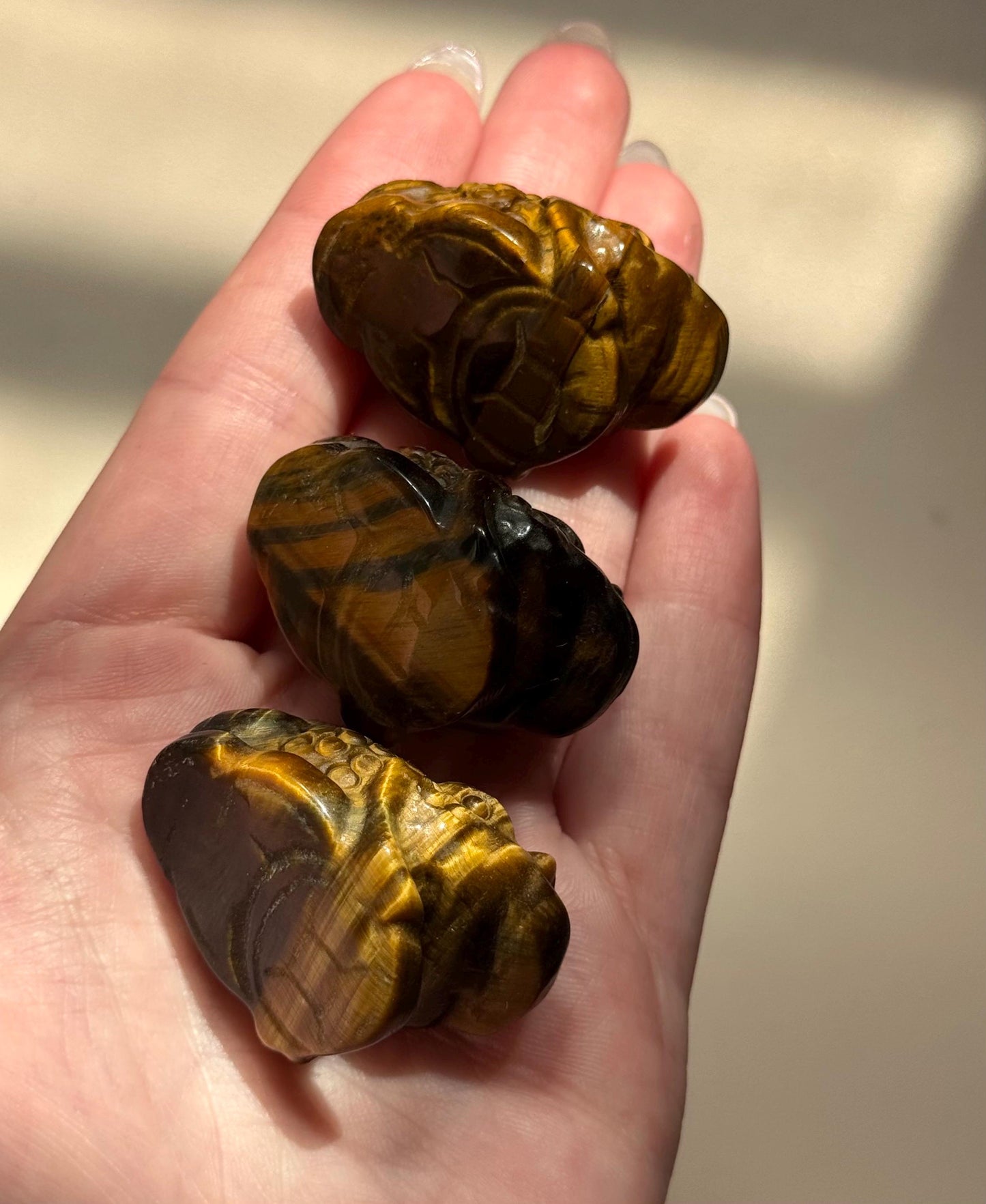 Beautiful Tiger’s Eye Money Toad Carvings | Feng Shui Mini Money Toads
