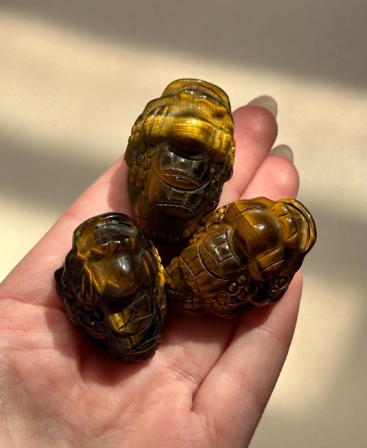 Beautiful Tiger’s Eye Money Toad Carvings | Feng Shui Mini Money Toads