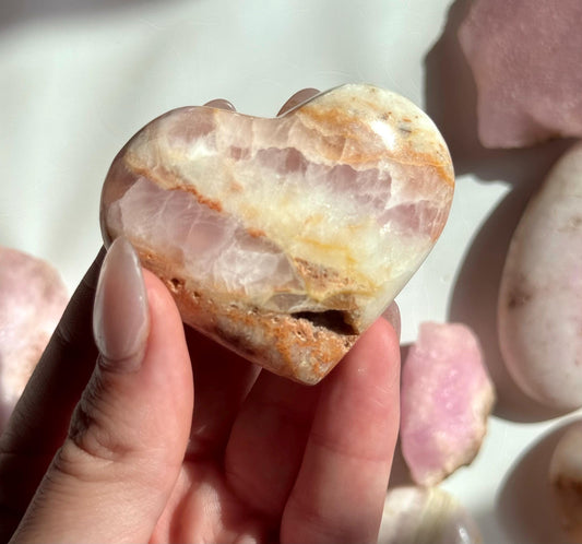 Beautiful Large Pink Aragonite Puffy Heart from Pakistan
