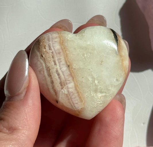 Beautiful Small Pink Aragonite Puffy Heart from Pakistan