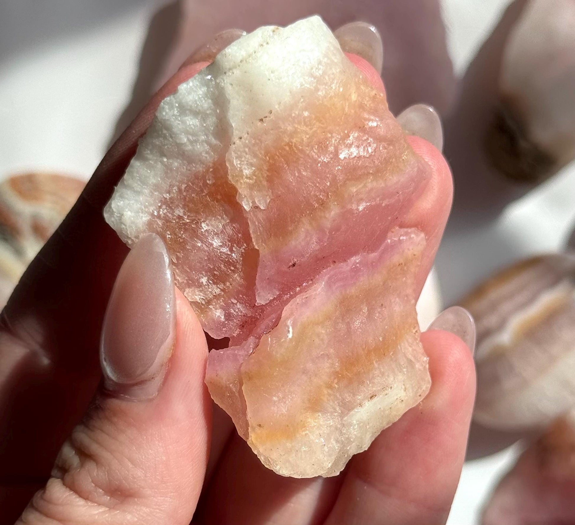Stunning Raw Pink Aragonite Specimen from Pakistan