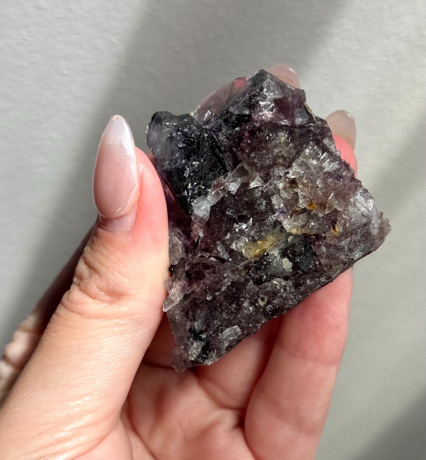 Stunning Pyrite on Fluorite Specimen | Pyrite on Purple Fluorite Crystal