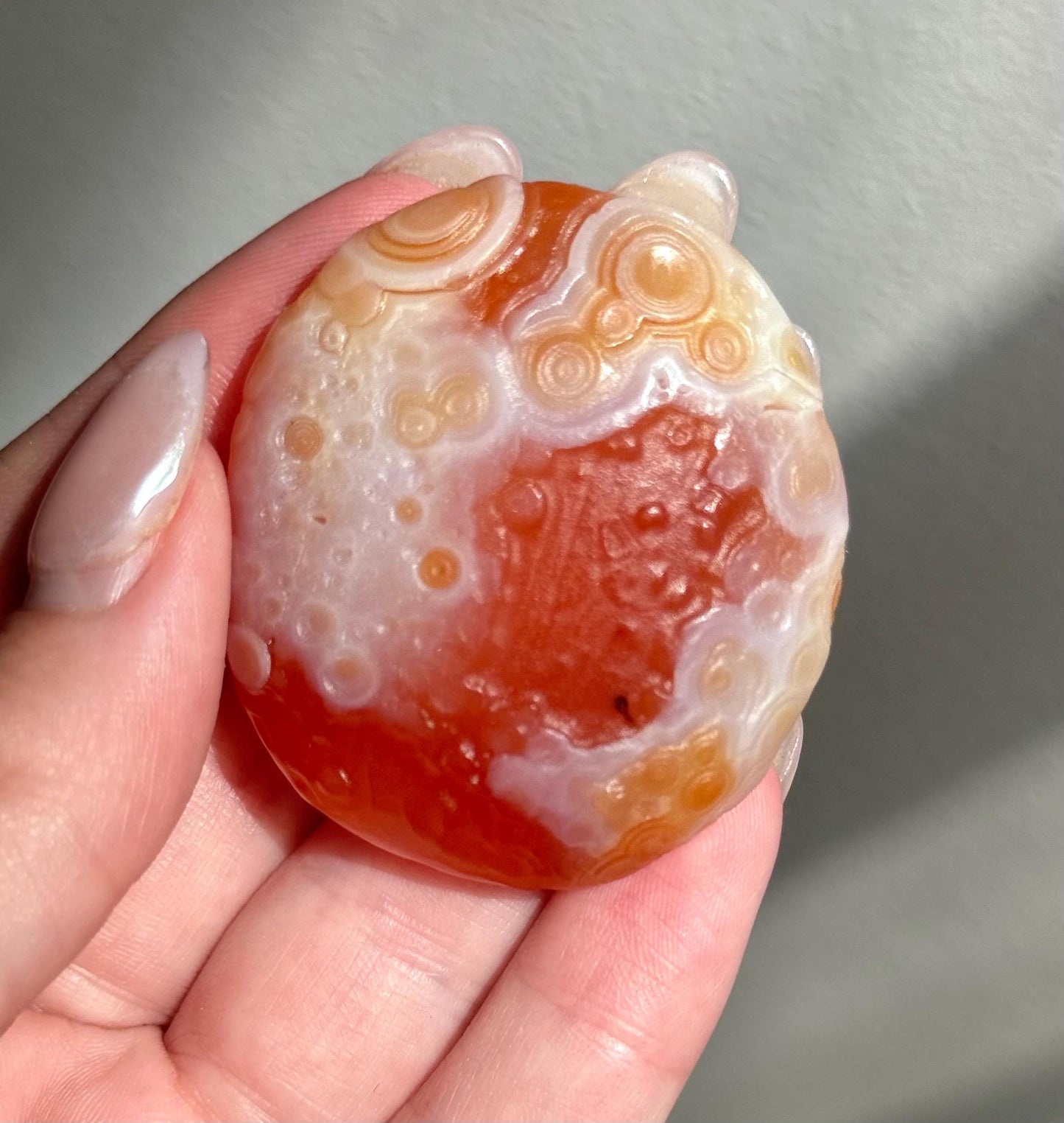Beautiful Gobi Desert Agate Round Flat Stone | Gobi Agate Nodule