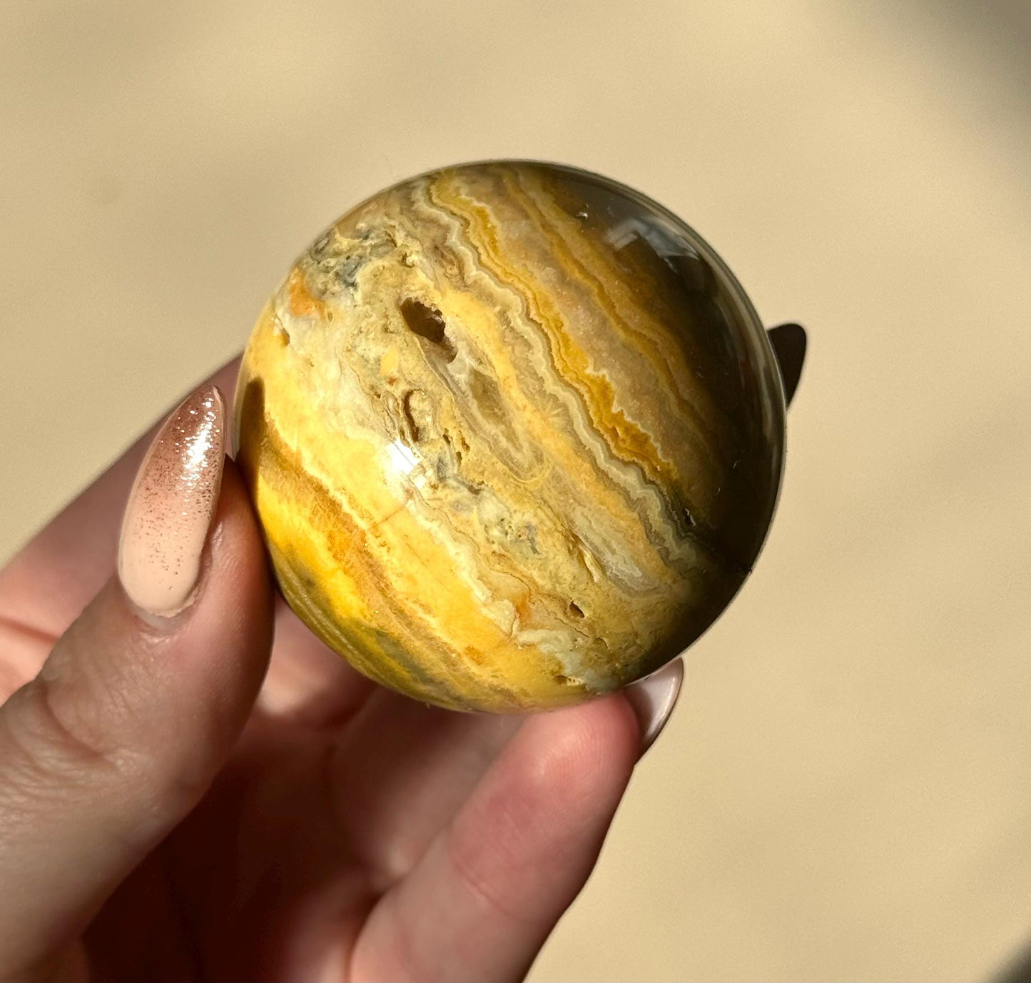 Beautiful Crazy Lace Agate Sphere from Mexico | 55mm Crazy Lace Agate Ball