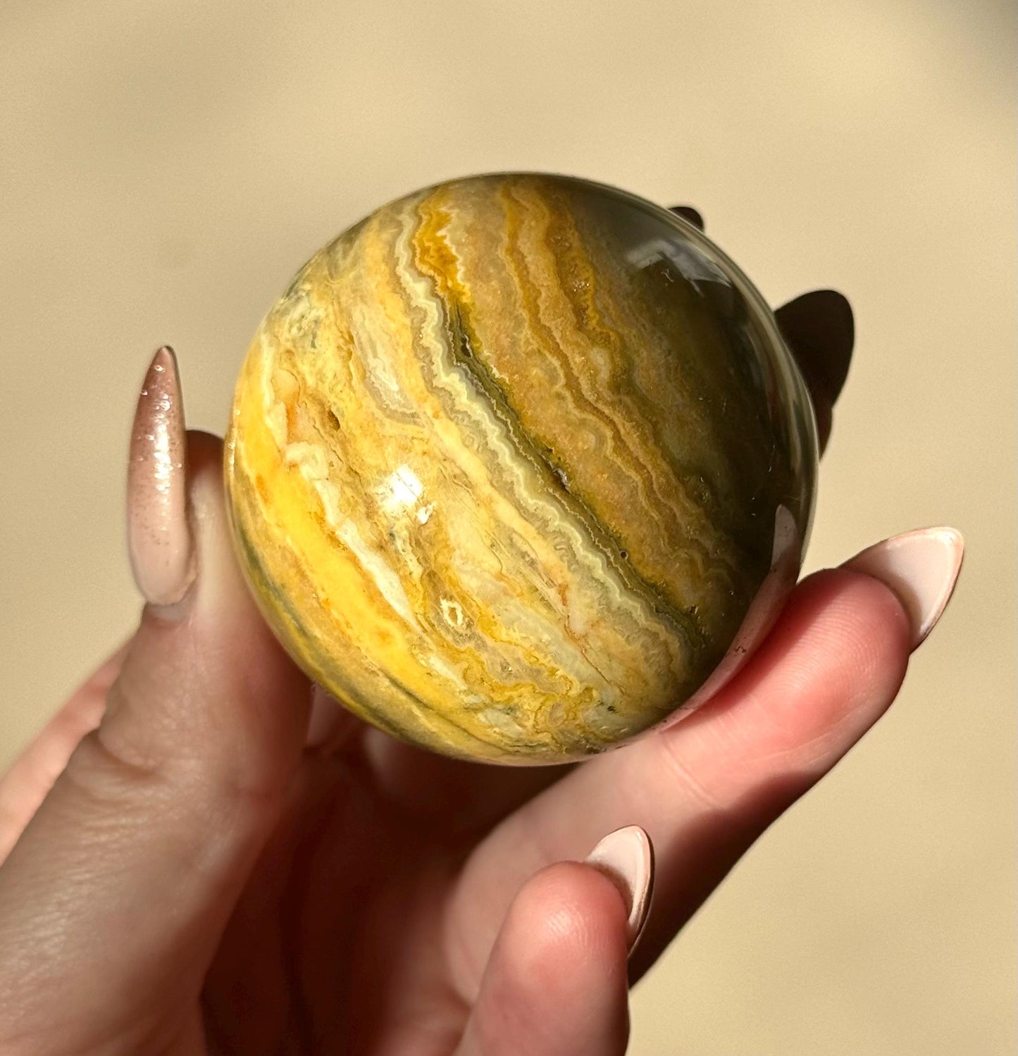 Beautiful Crazy Lace Agate Sphere from Mexico | 55mm Crazy Lace Agate Ball
