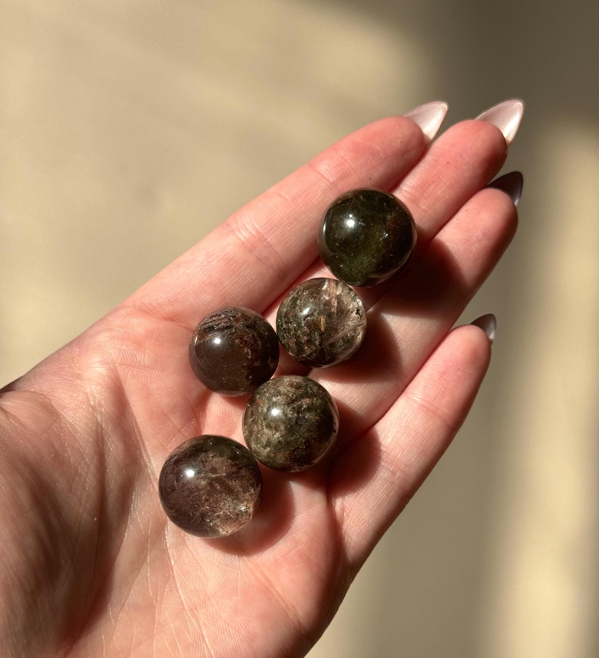 Beautiful Garden Quartz Mini Spheres | Intuitively Chosen Garden Quartz Pocket Sphere