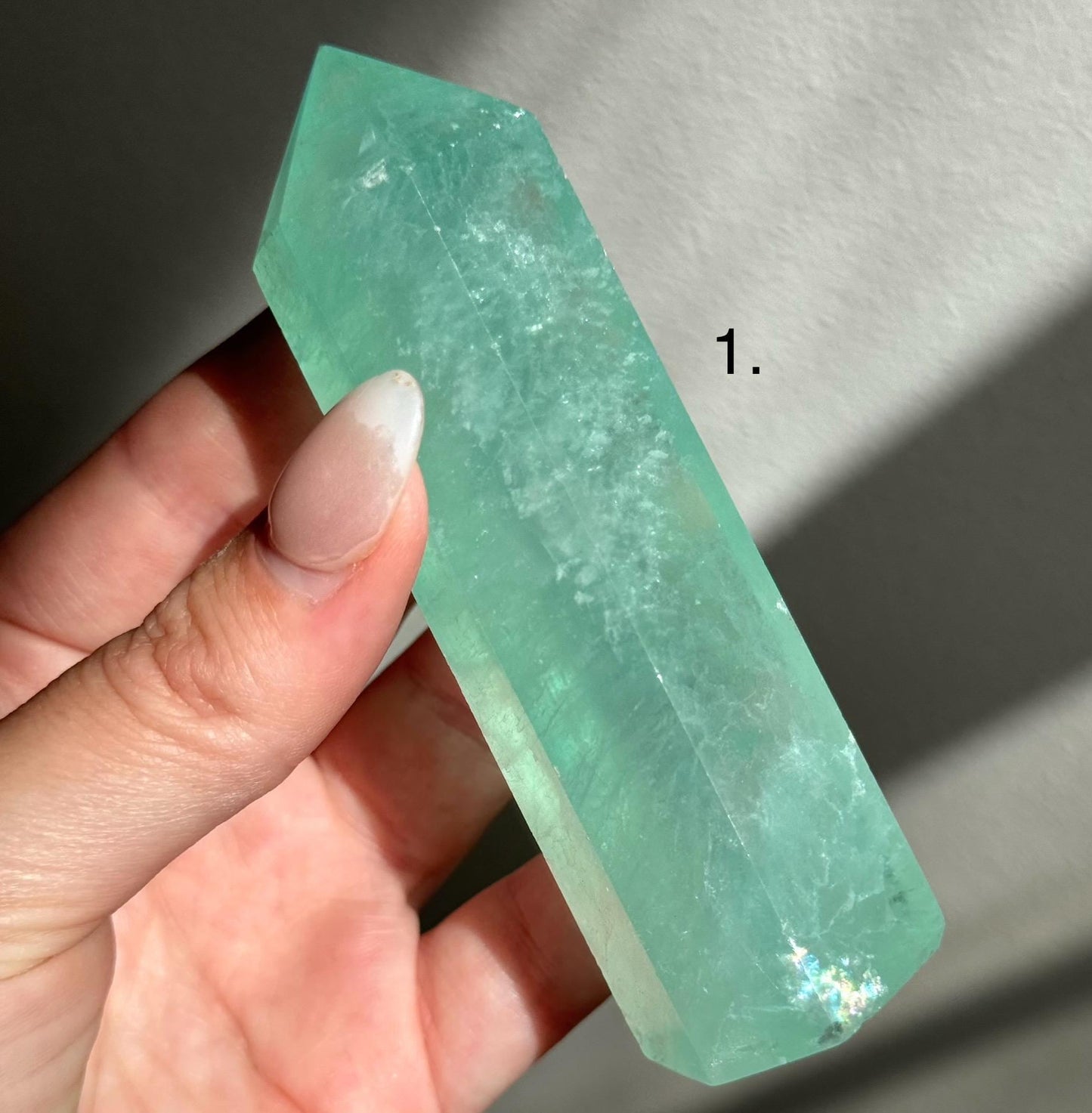 Beautiful Green Lake Fluorite Towers | One (1) Green Fluorite Obelisk