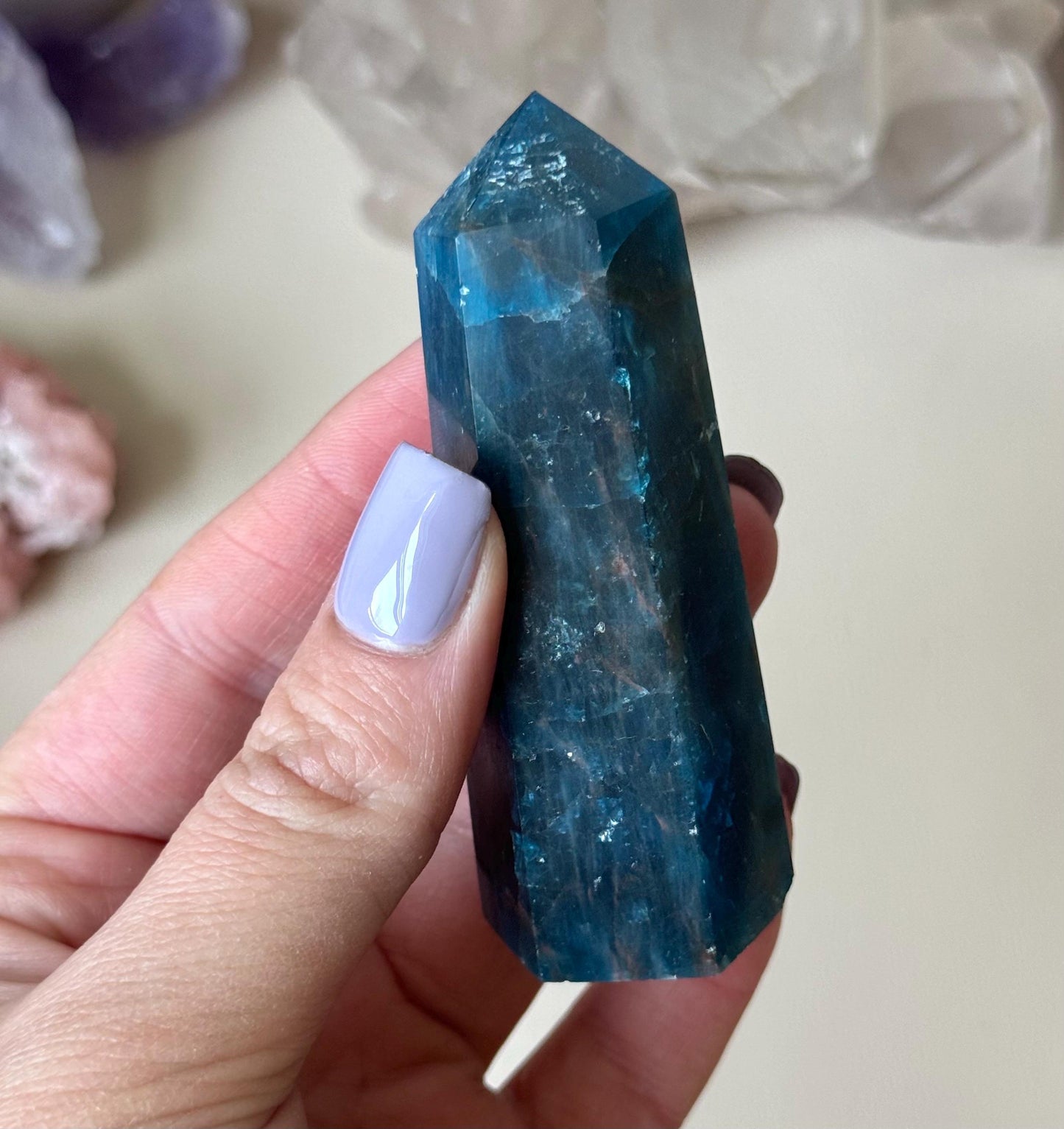 Beautiful Blue Apatite Tower | Blue Apatite Generator