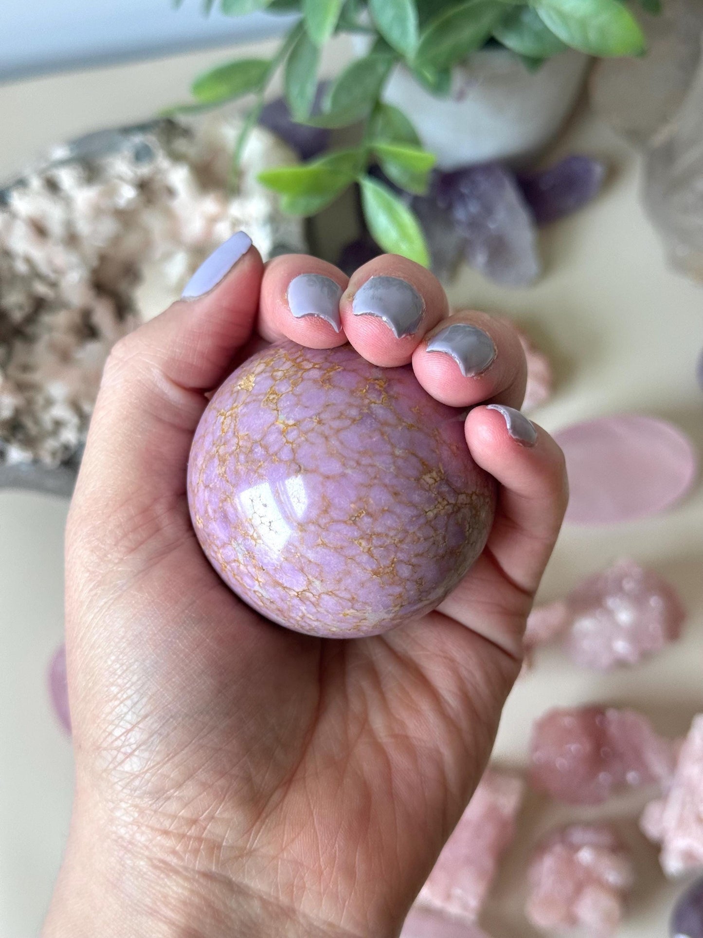 Gorgeous Phosphosiderite Sphere from Peru | Phosphosiderite Crystal Ball