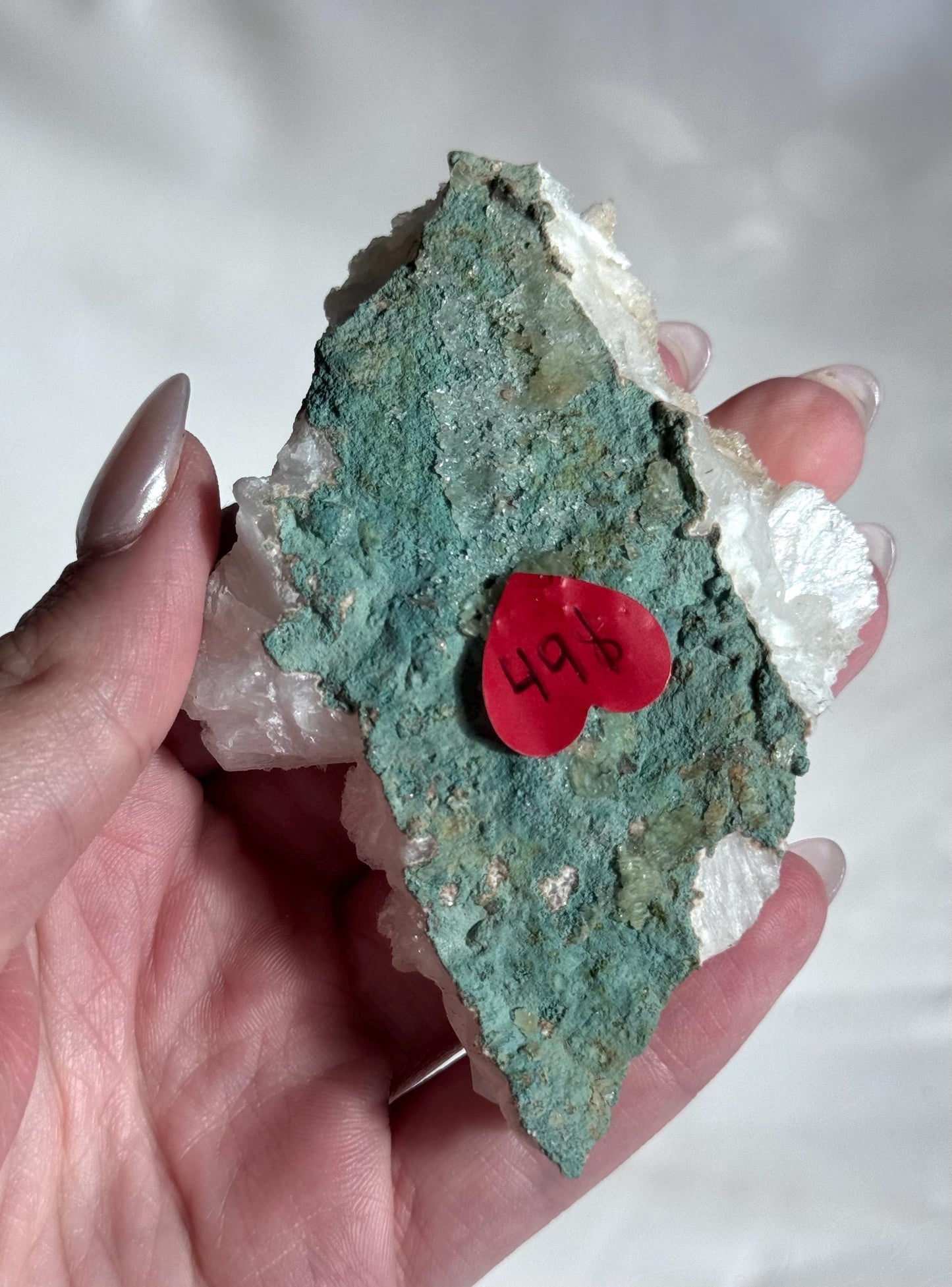 Beautiful White Stilbite with Druzy Apophyllite & Honey Calcite Specimen from India