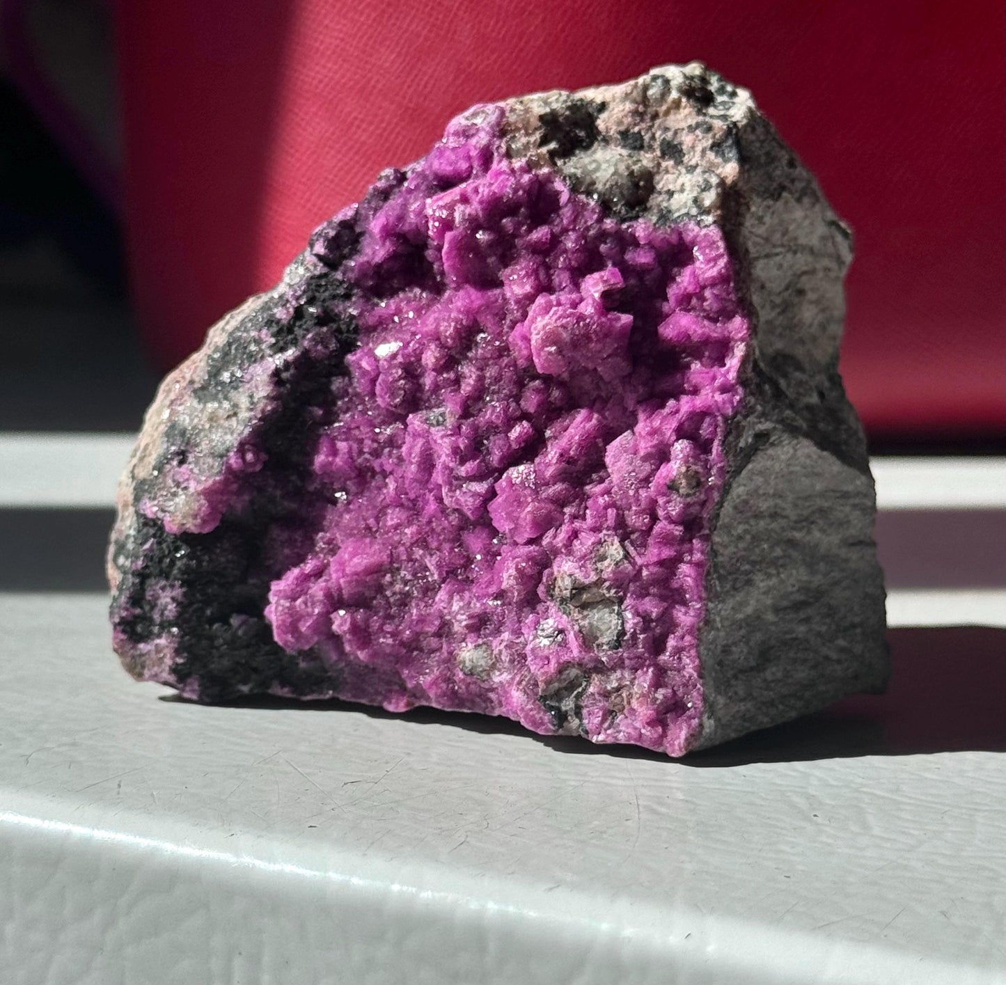 Gorgeous Cobaltoan Calcite Cut Base from The Dominican Republic of Congo | Cobalto Calcite Specimen