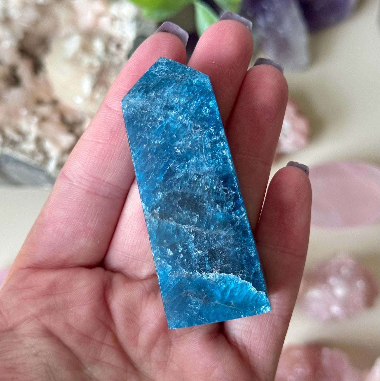 Beautiful Blue Apatite Tower | Blue Apatite Generator
