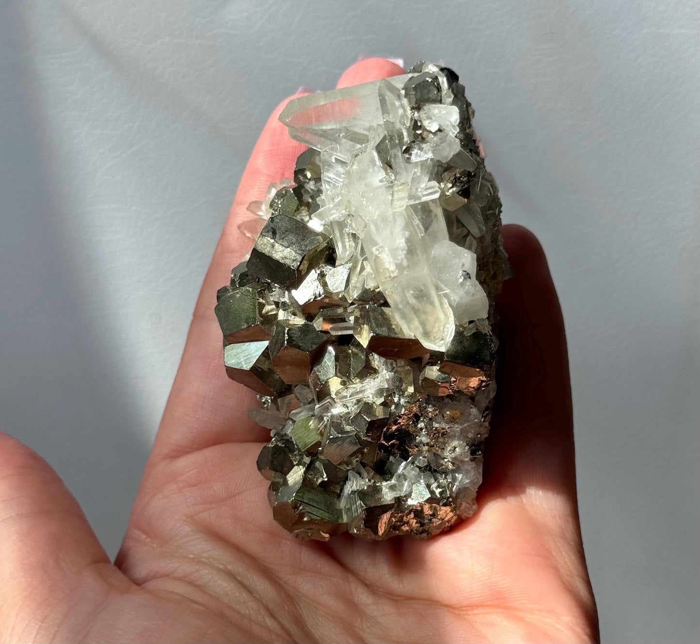 Beautiful Pyrite on Quartz Specimen | Pyrite Quartz