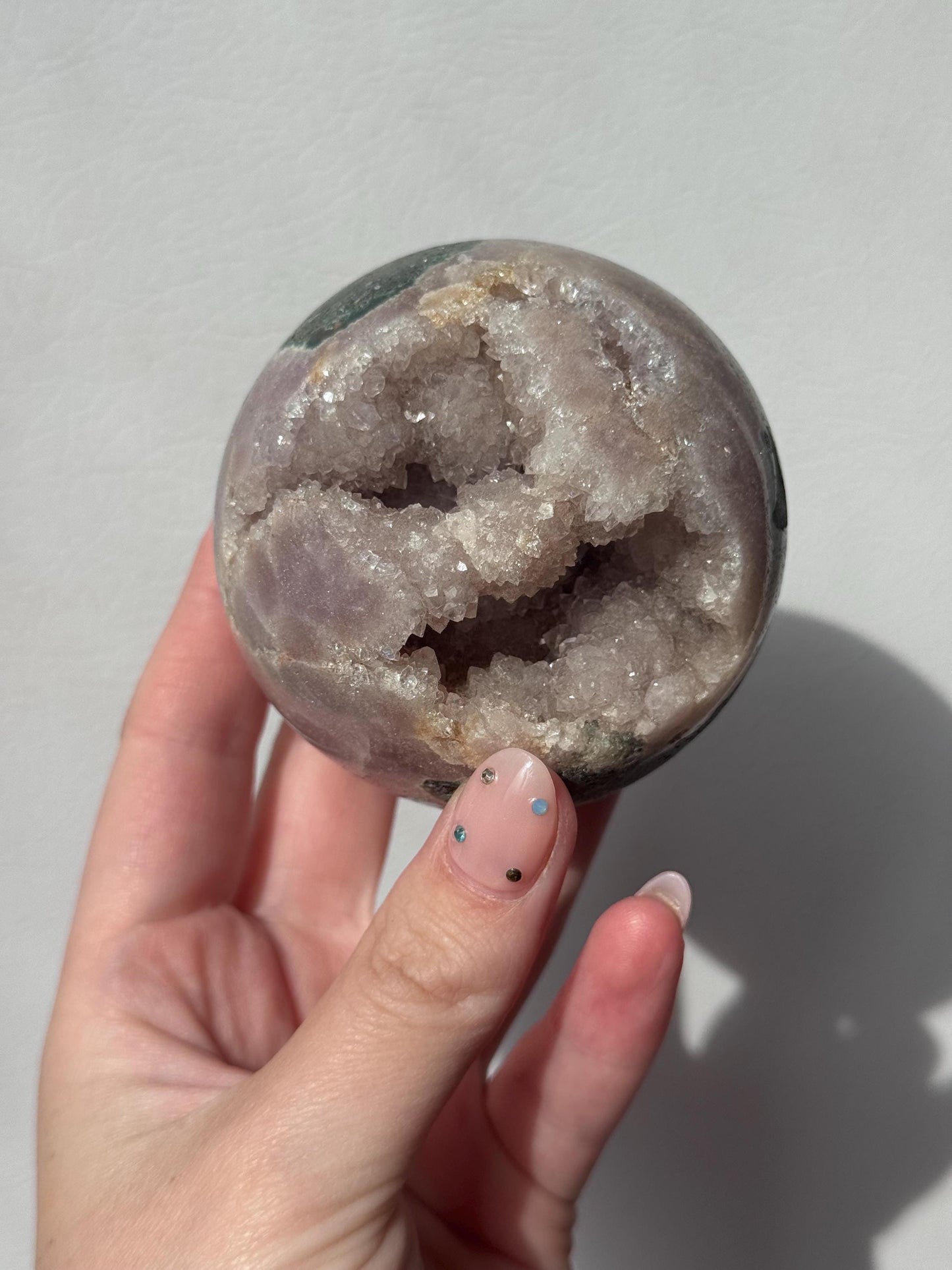 Gorgeous Druzy Pink Amethyst Sphere with Jasper from Brazil | 72mm Pink Amethyst Jasper Crystal Ball