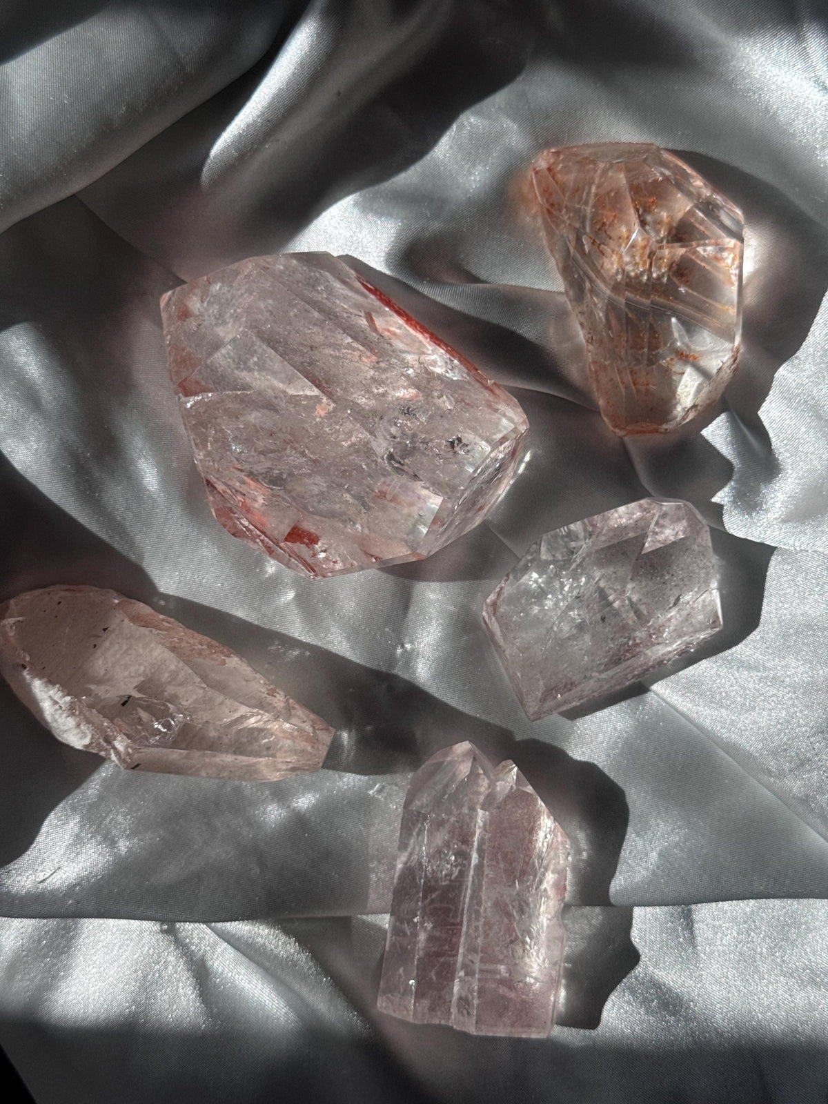 Stunning Pink Lithium Lemurian Twin Points from Brazil | Polished Pink Lemurian Double Pointed Tower