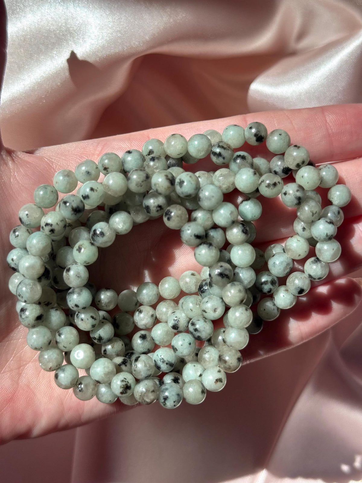 Beautiful Kiwi Jasper Bracelet | 6mm Kiwi Jasper Beaded Bracelets Gemstone Jewelry