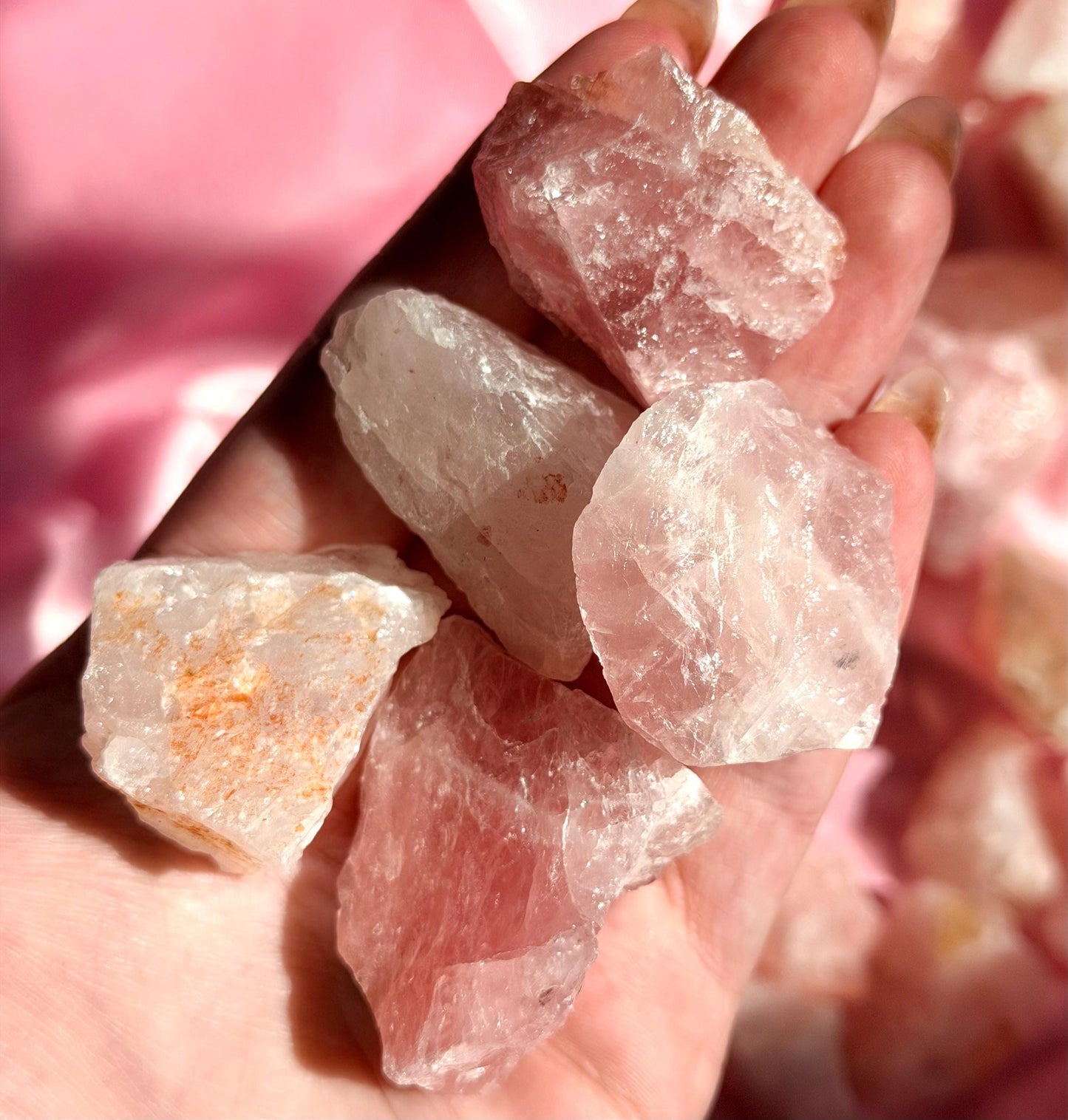One (1) Rose Quartz Chunk from Brazil | Rough Rose Quartz Raw Rose Quartz Intuitively Chosen