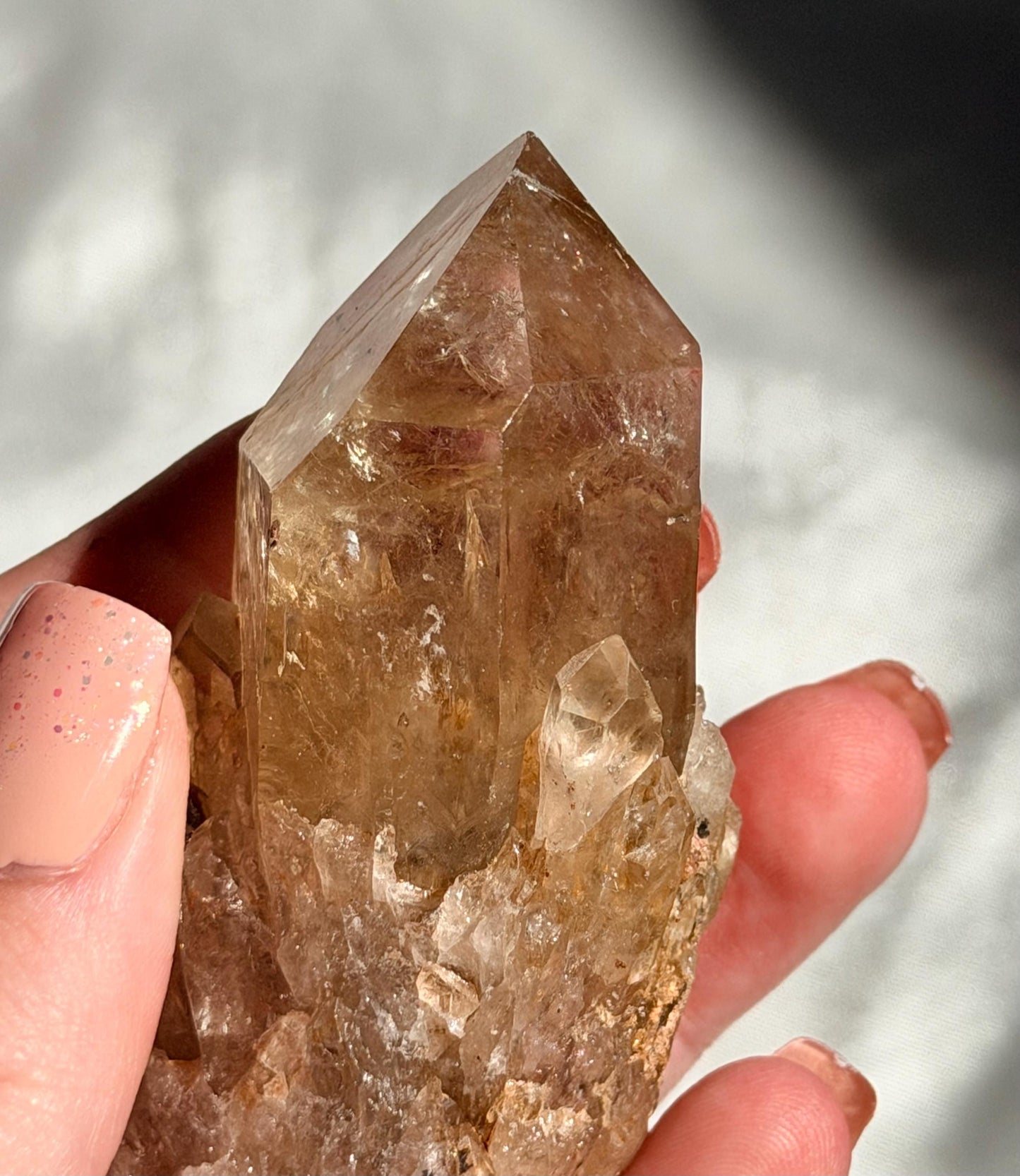 Beautiful Kundalini Citrine Elestial Cluster from Congo | Natural Citrine Points