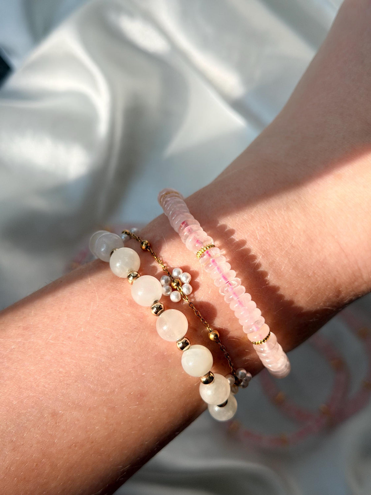 Rose Quartz Bracelet | Rose Quartz Beaded Bracelet | Pink Stretchy Bracelet