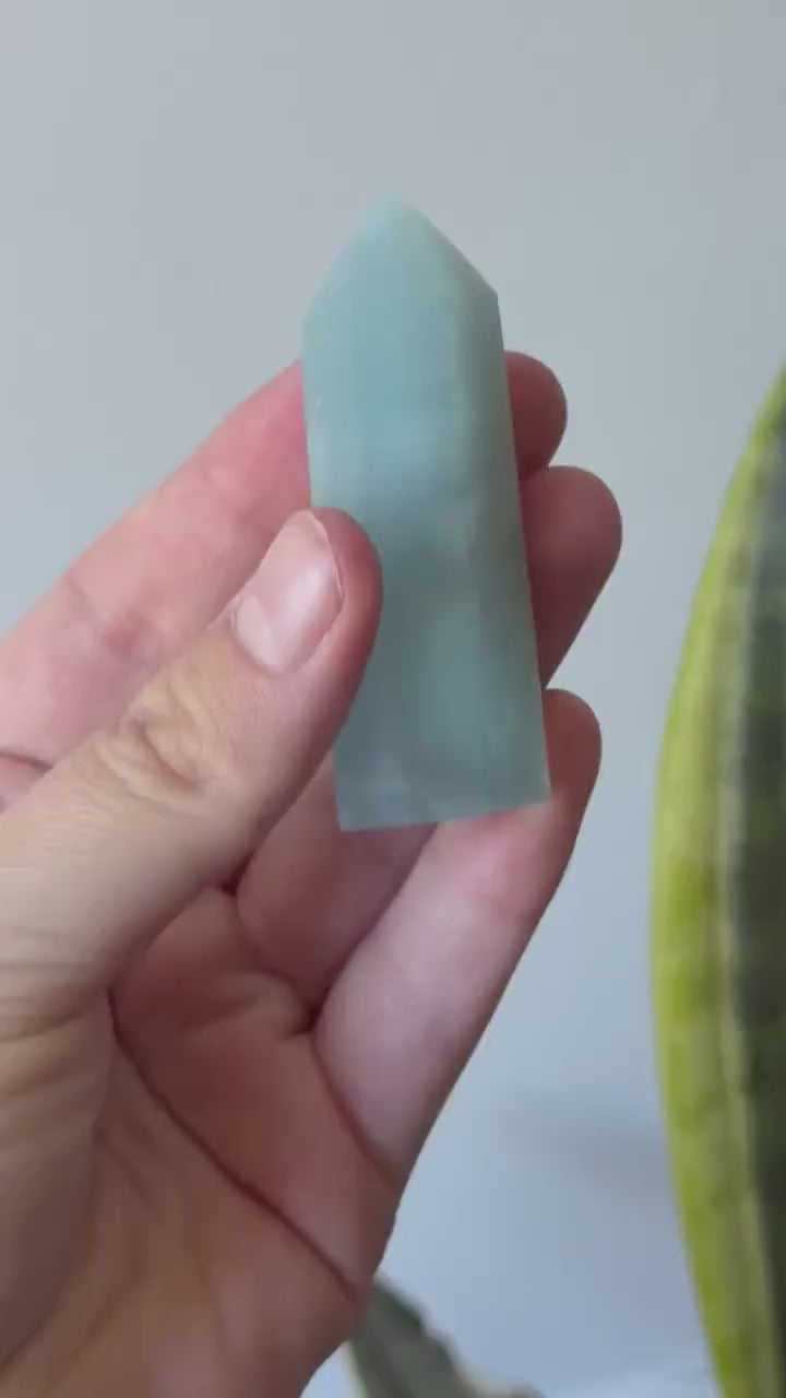 Beautiful Aquamarine Mini Tower | Small Aquamarine Obelisk