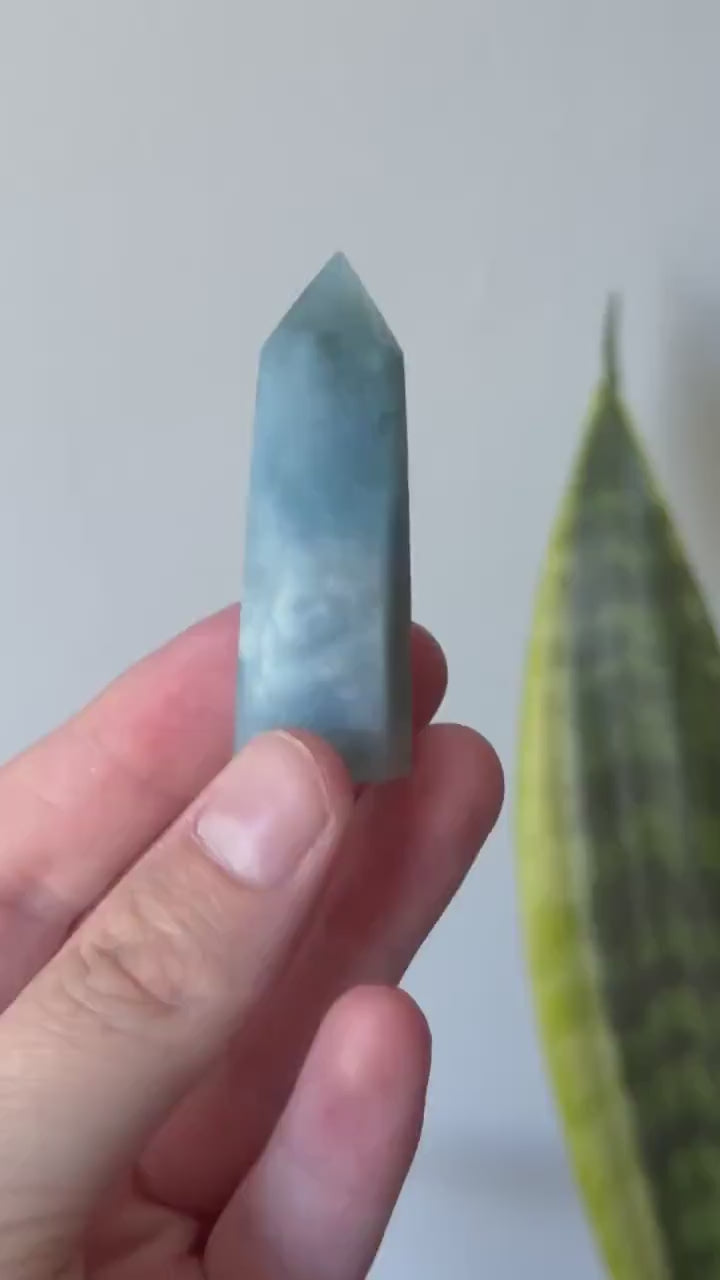 Beautiful Aquamarine Mini Tower | Small Aquamarine Obelisk