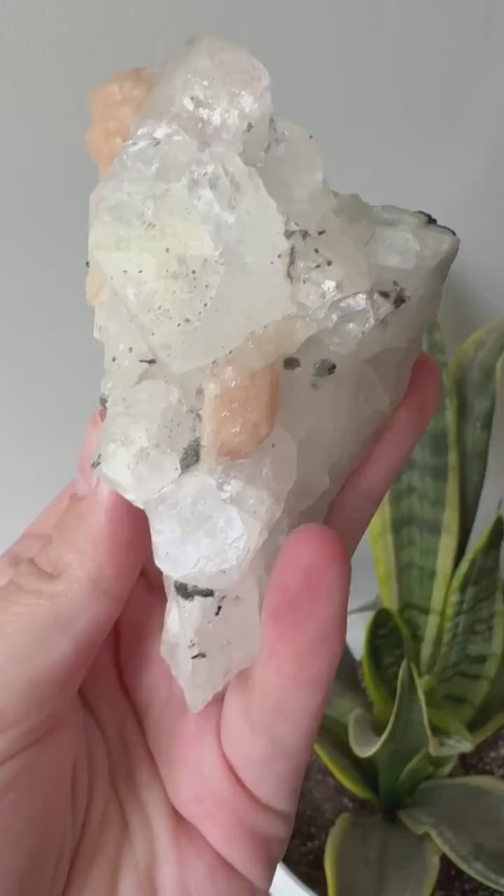 Apophyllite with Stilbite Cluster Raw Apophyllite with Stilbite Specimen